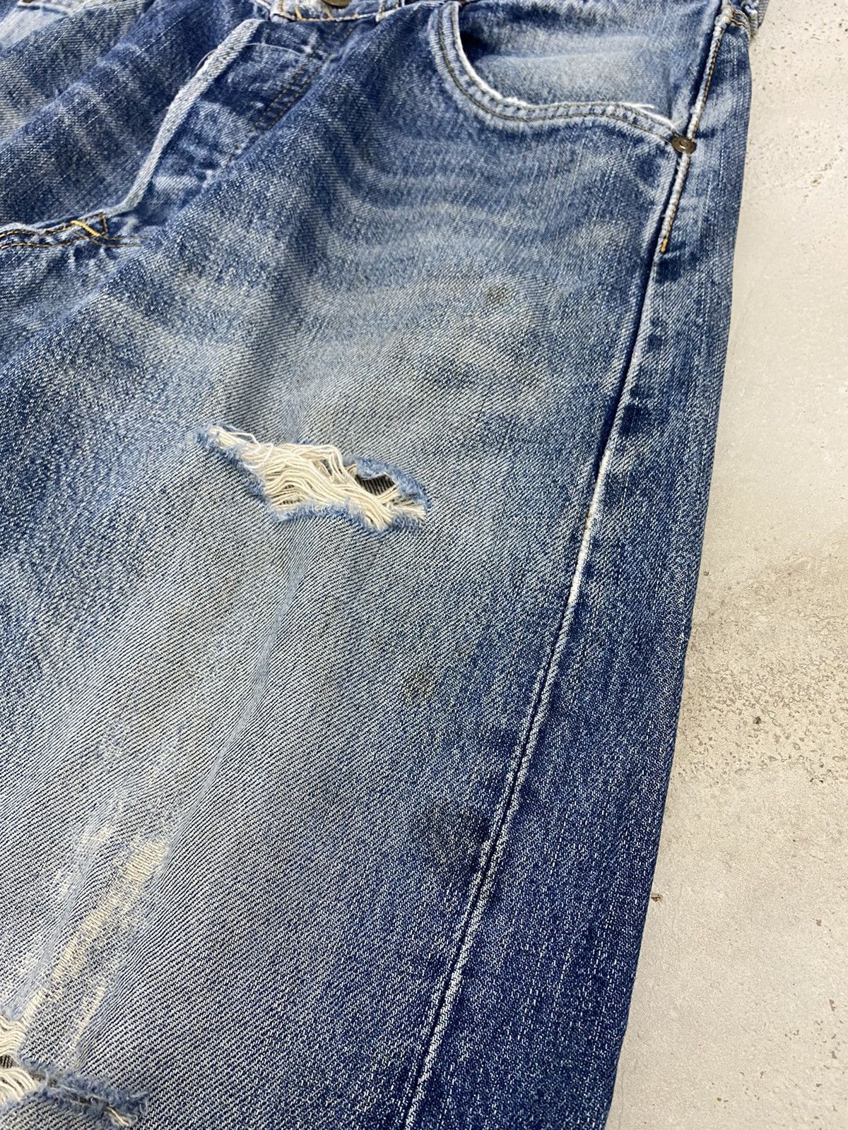 Hysteric Glamour Lee Rider 505 Distress Denim Baggy Loose Button Fly Size US 31 - 9 Thumbnail