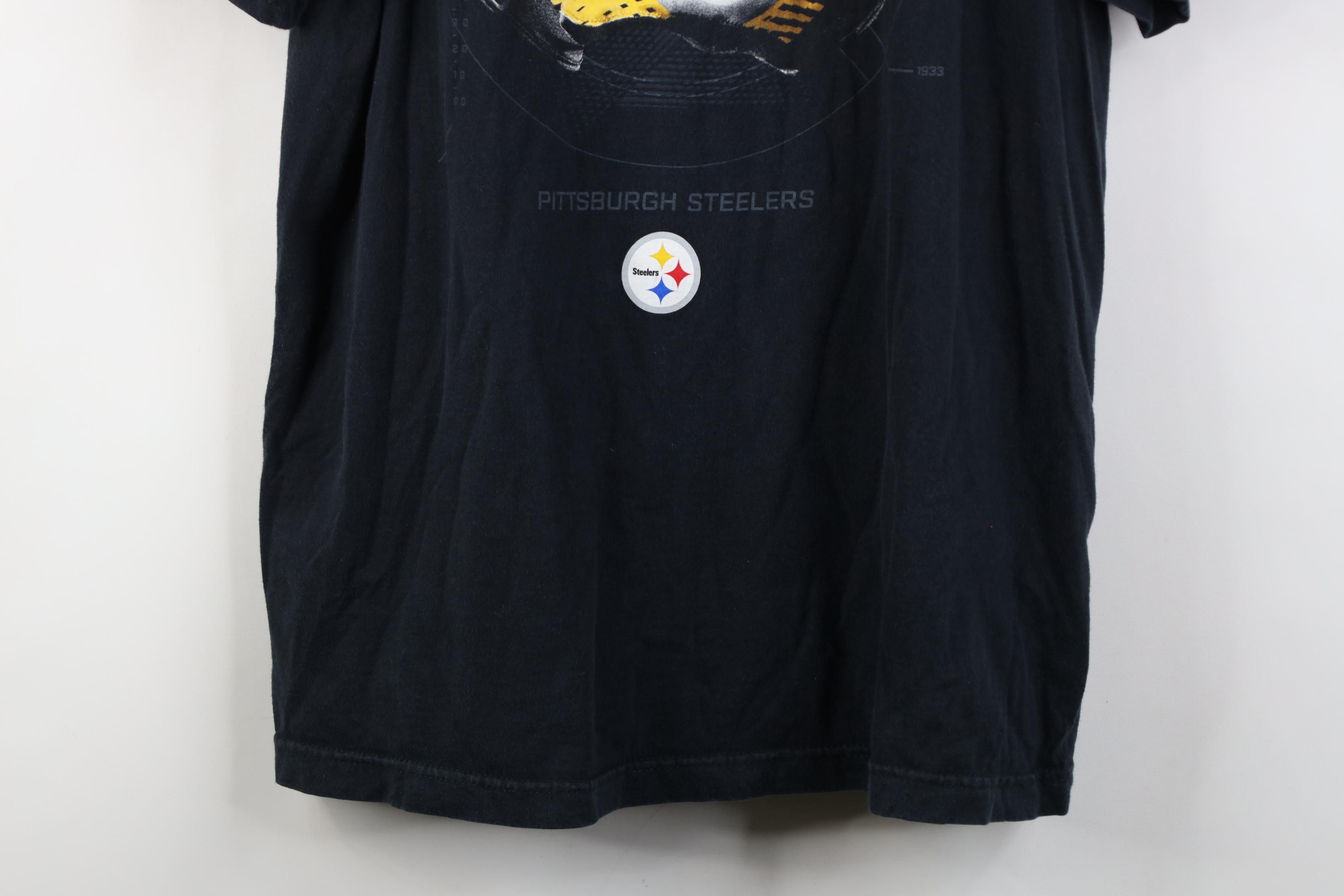 Nike Nike Faded Pittsburgh Steelers Football Gloves T-Shirt Black Size US L / EU 52-54 / 3 - 3 Thumbnail