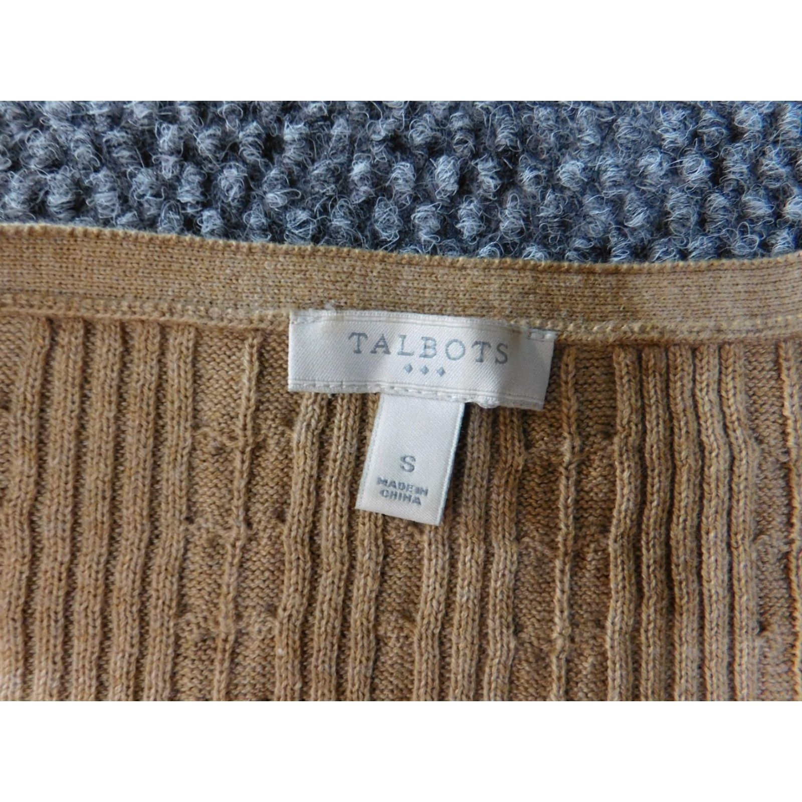 Talbots Talbots Sweater Womens Pullover Regular Small Beige Cotton Knit Crew Neck Stretch Knit Modern Classic Size S / US 4 / IT 40 - 5 Thumbnail