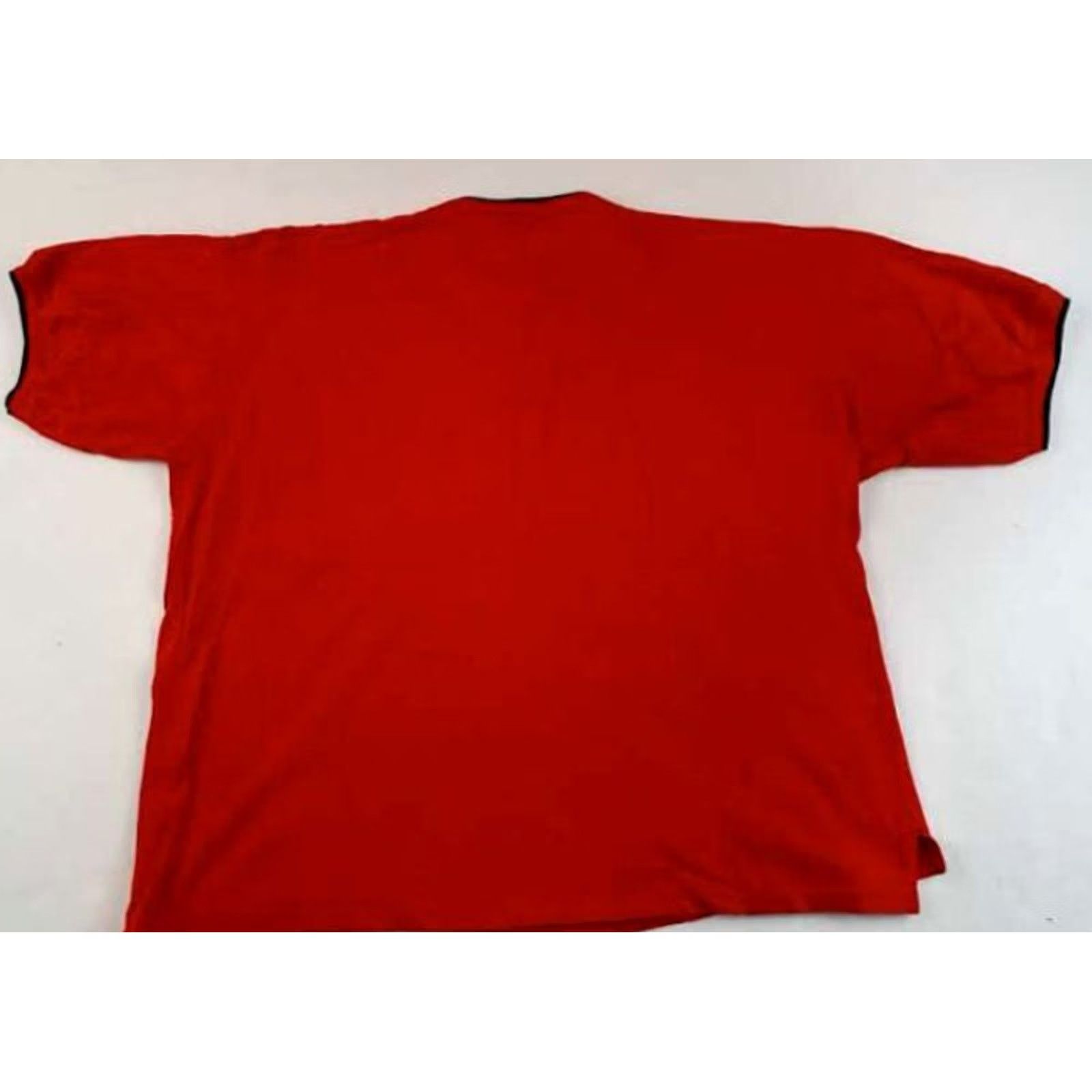 NHL NHL Detroit Red Wings Shirt XL Red Crew Neck Short Sleeve 1/4 Button T-Shirt Men 90s Vintage? Size US XL / EU 56 / 4 - 4 Thumbnail