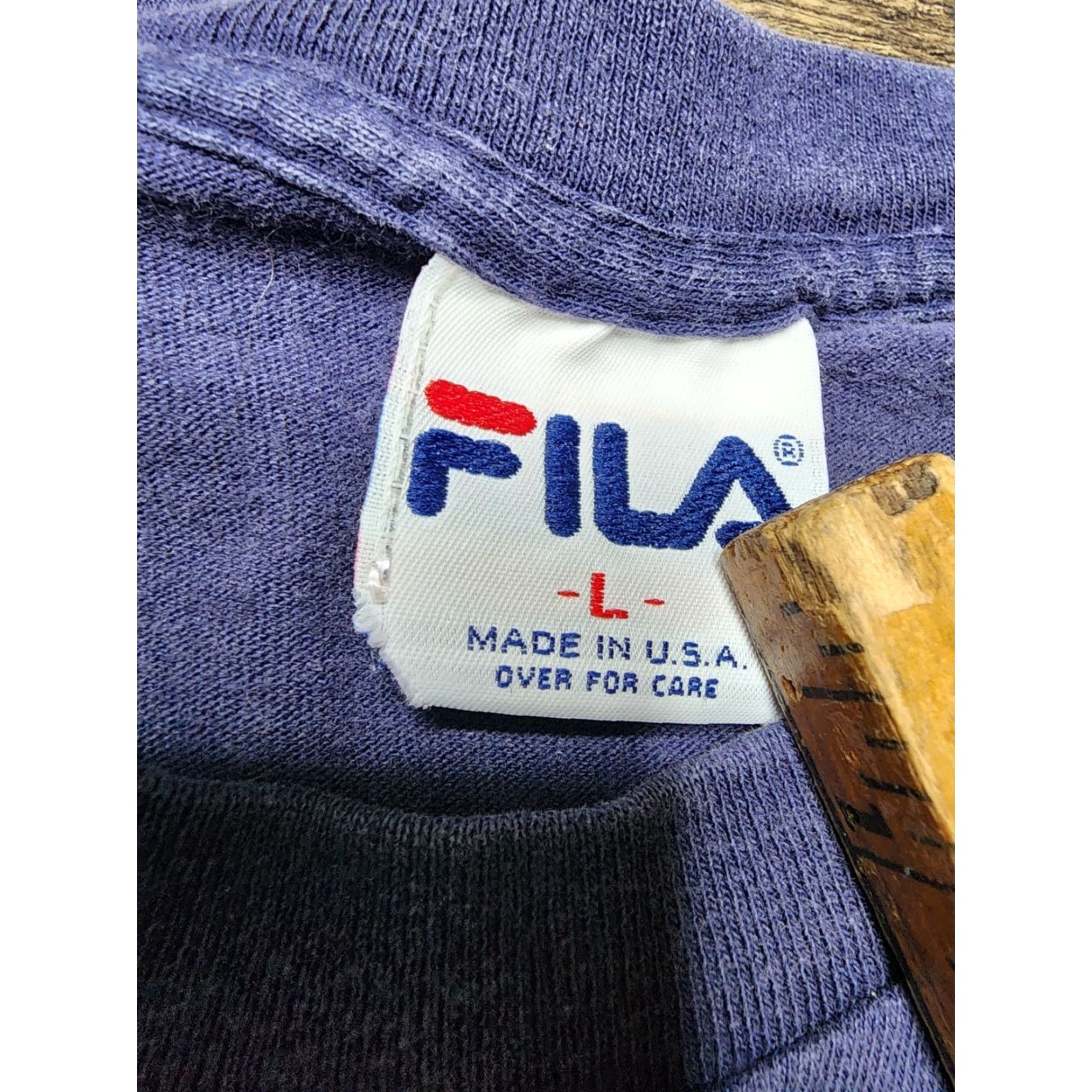 Fila VINTAGE FILA TSHIRT Cropped Shirt Mens L 90s Blue Logo Graphic Short Sleeve 1990s USA Size US L / EU 52-54 / 3 - 4 Thumbnail