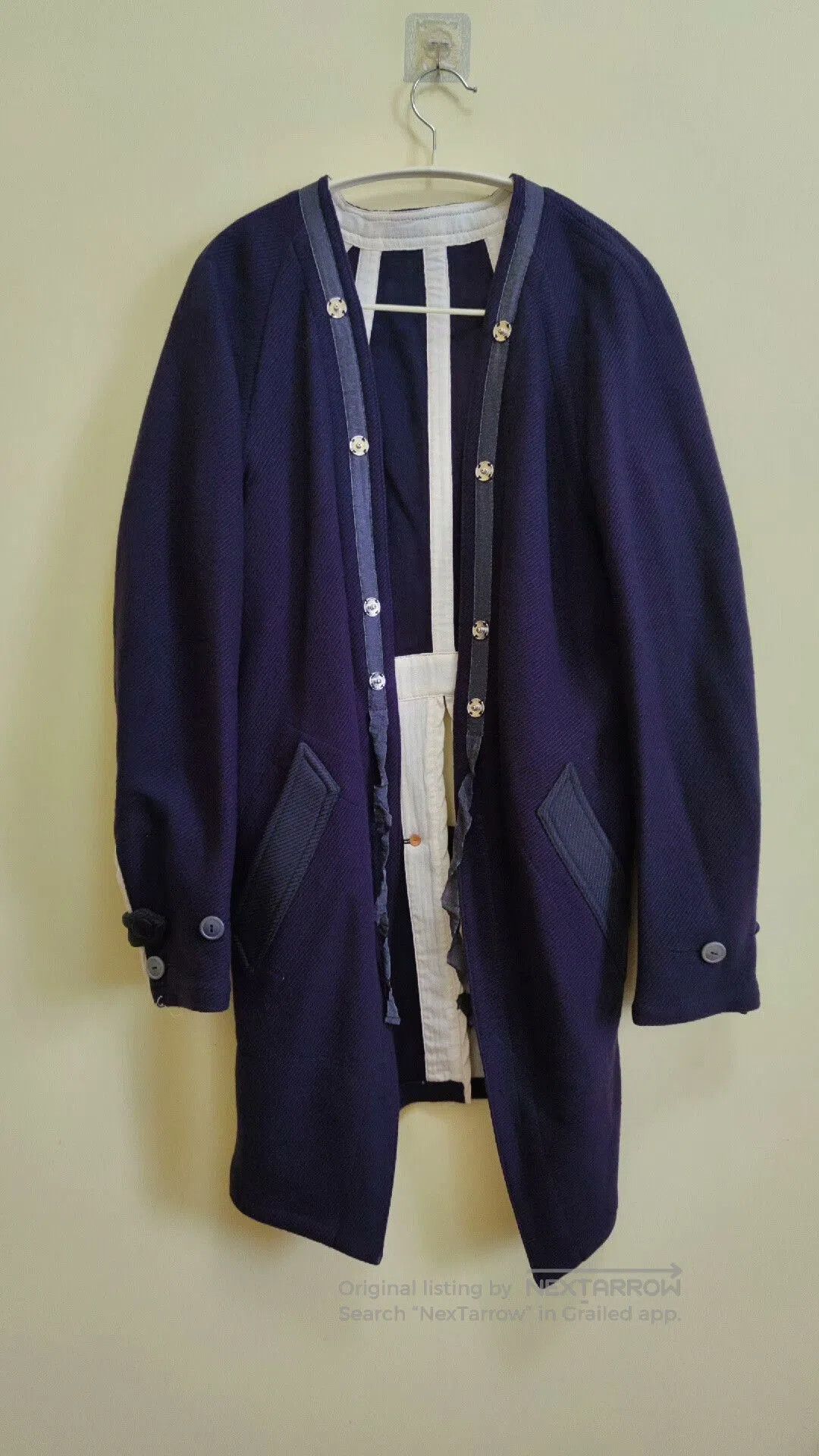Takahiromiyashita The Soloist. The Soloist Deconstructed Wool Silk Coat. Size US S / EU 44-46 / 1 - 2 Thumbnail