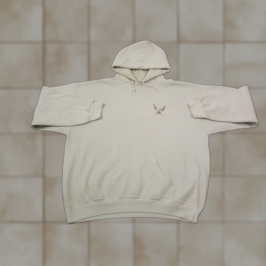 Tultex VINTAGE Tultex Hoodie Mens XL White Hockey Sweatshirt Pullover 90s Size US XL / EU 56 / 4 - 1 Thumbnail