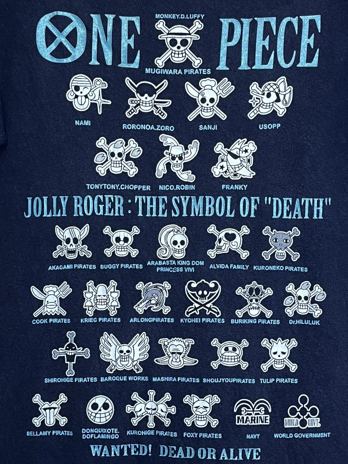 One Piece Vintage y2k ONE PIECE the symbol of death tee shirts Size US M / EU 48-50 / 2 - 3 Thumbnail