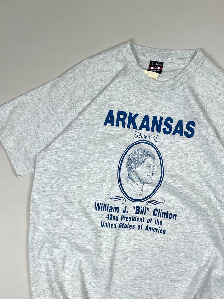 Fruit Of The Loom × Vintage Vintage 90s Bill Clinton T-Shirt Size US L / EU 52-54 / 3 - 3 Thumbnail
