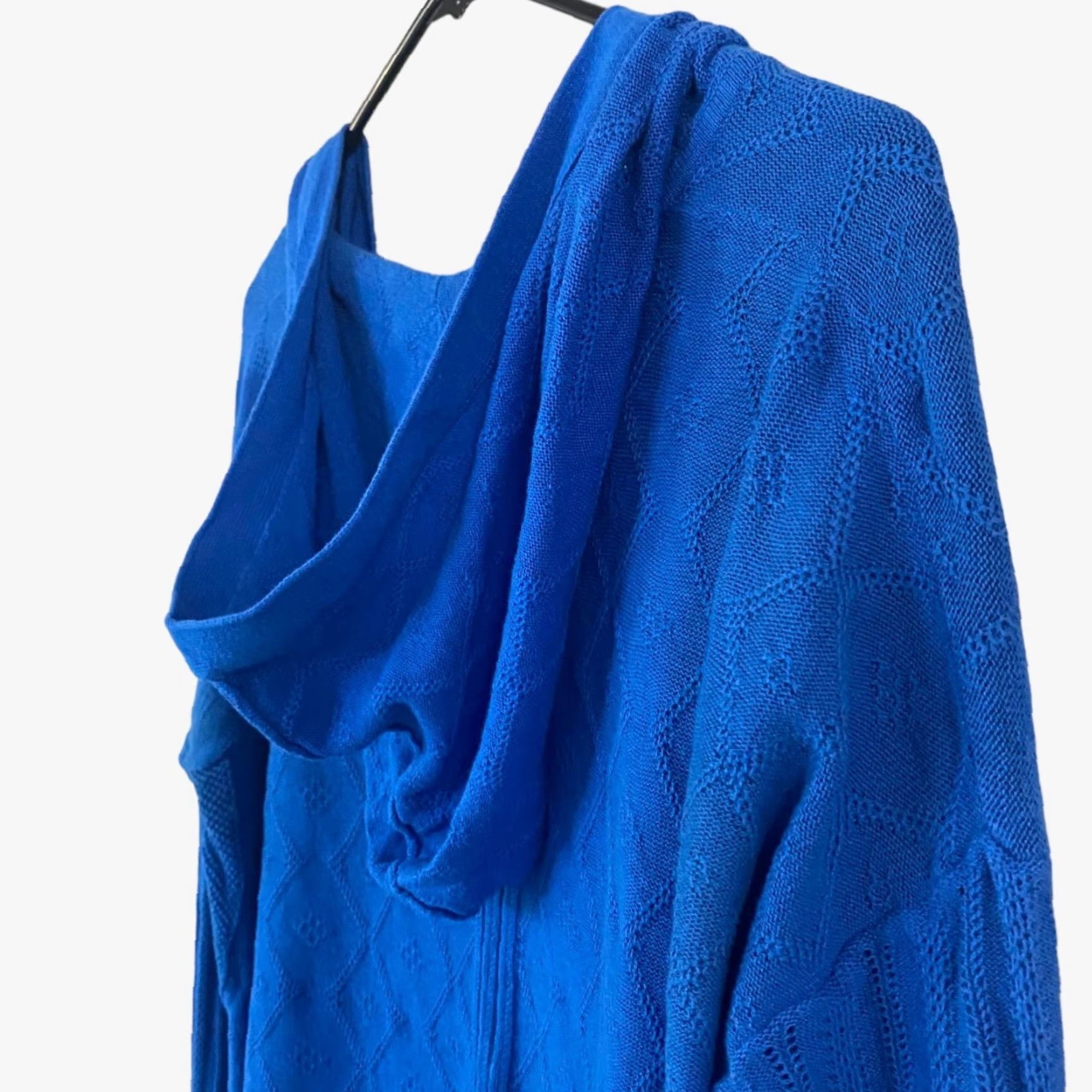 Arrow Sparrow Cardigan Sweater Open Front Drape Linen Blue Women Small Size S / US 4 / IT 40 - 5 Thumbnail