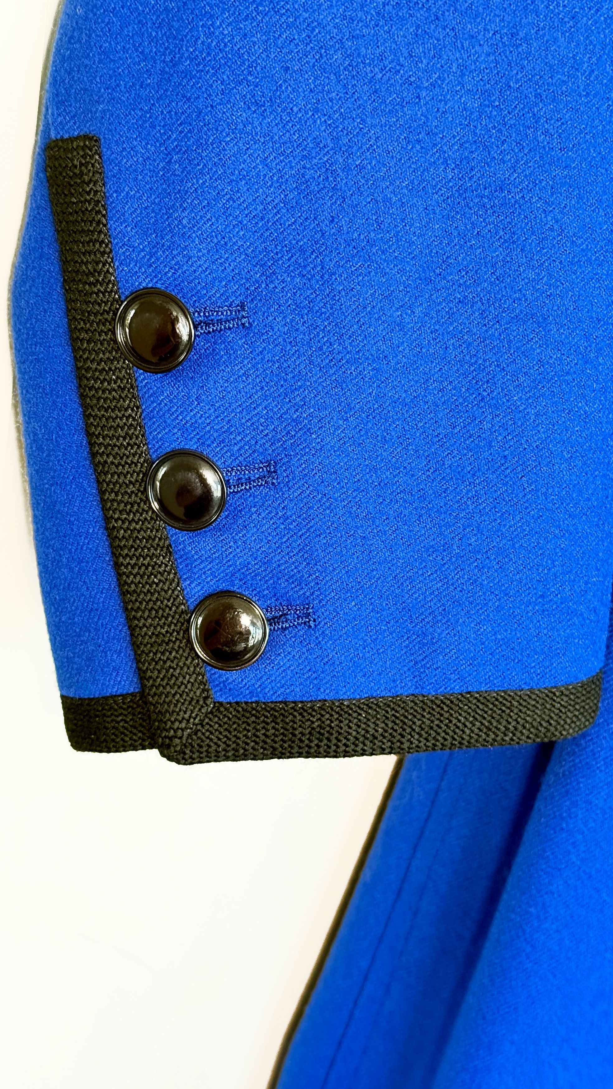 Yves Saint Laurent Rare Vintage 1980 Yves Saint Laurent Cobalt Blue Coat Dress Size XS / US 0-2 / IT 36-38 - 7 Thumbnail