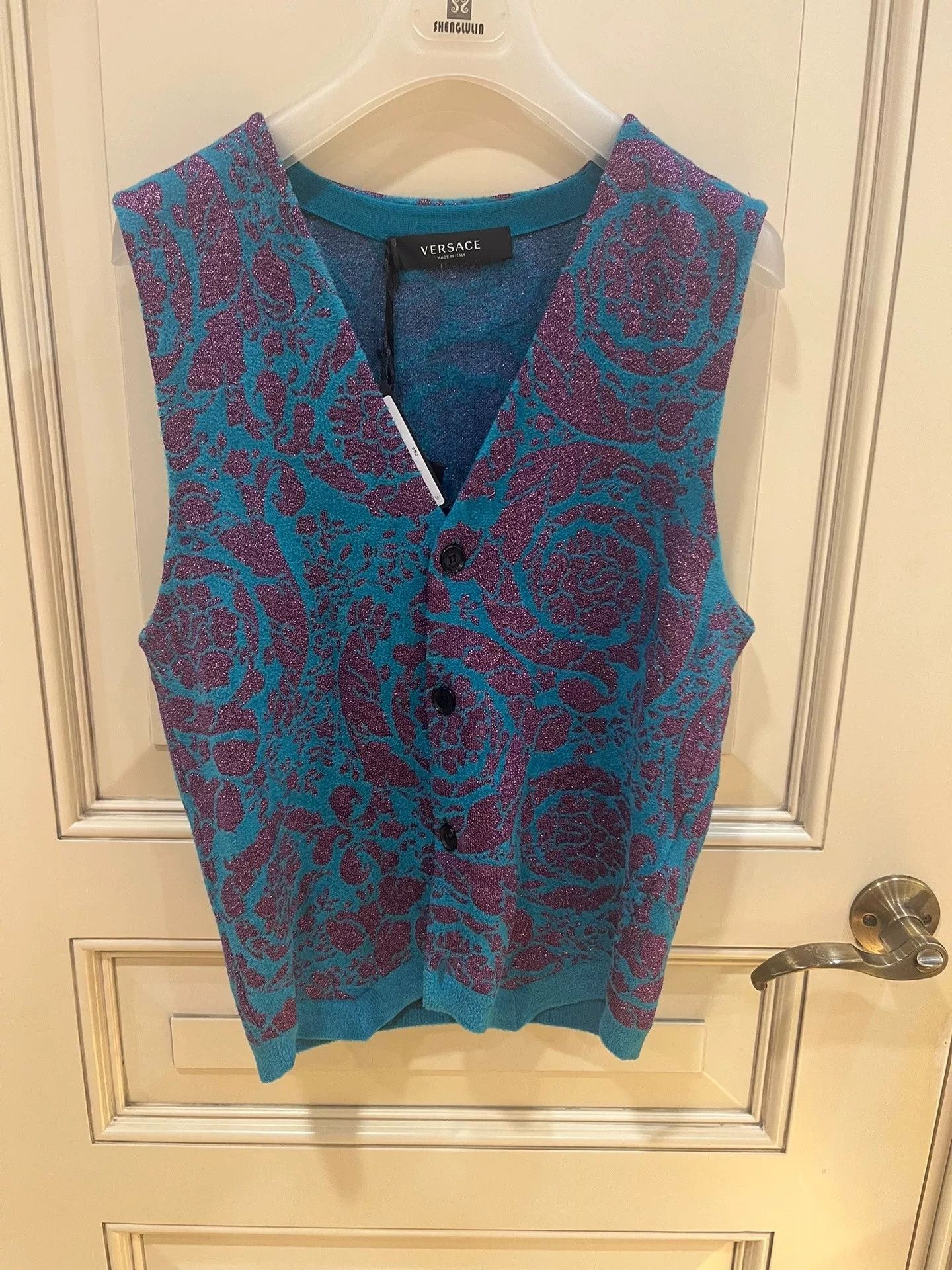 Versace Versace Baroque Knit Vest Shirt Size US M / EU 48-50 / 2 - 3 Thumbnail