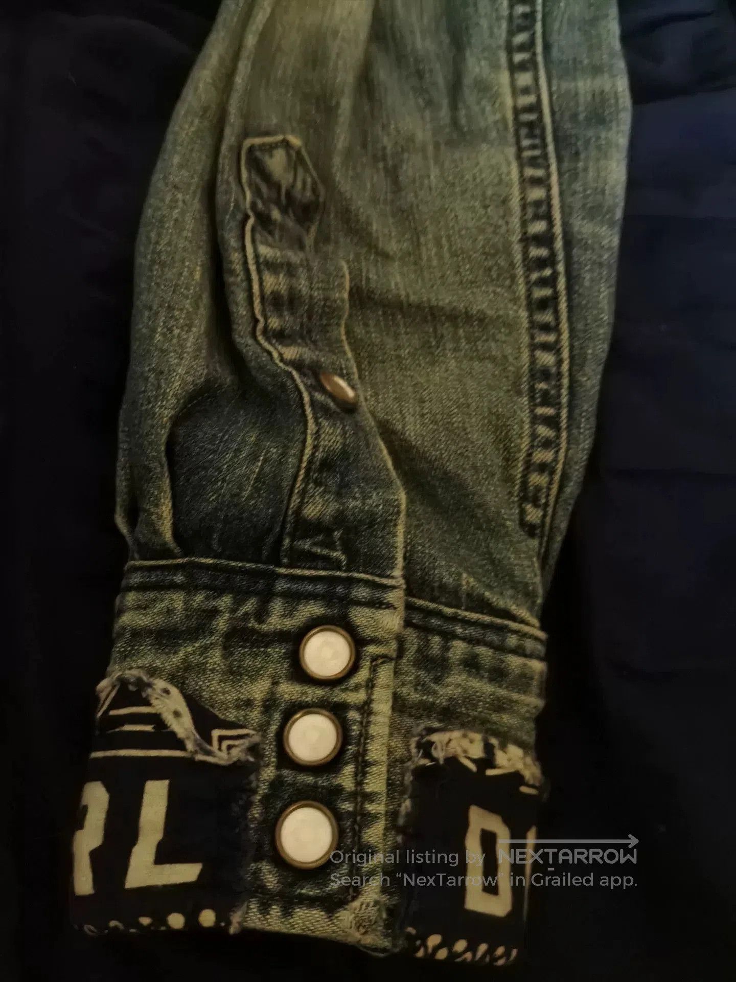 RRL Ralph Lauren RRL Vintage Patched Distressed Denim Shirt. Size US M / EU 48-50 / 2 - 5 Thumbnail