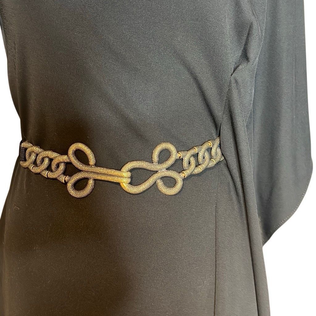 Bcbgmaxazria BCBG Max Azria Asymmetrical Drape Black Blue Dress (022) Size XS / US 0-2 / IT 36-38 - 3 Thumbnail