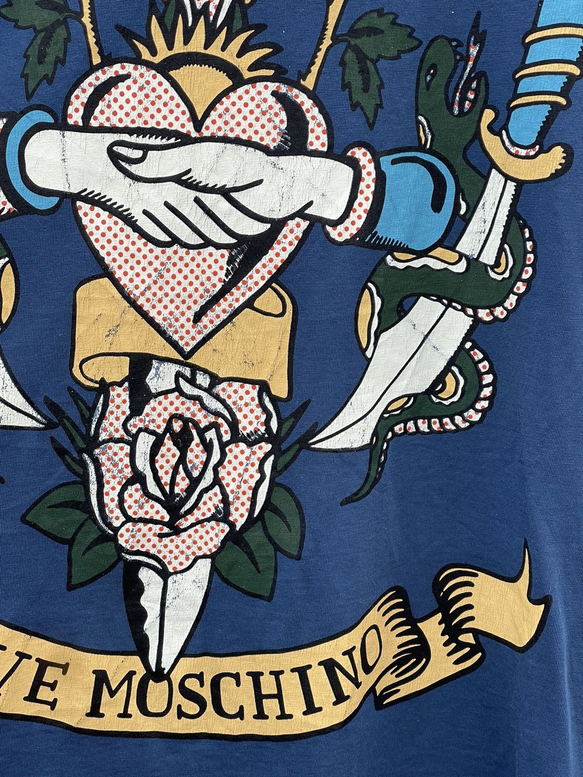Ed Hardy × Moschino Love Moschino ed hardy style blue print t-shirt Size US M / EU 48-50 / 2 - 7 Thumbnail
