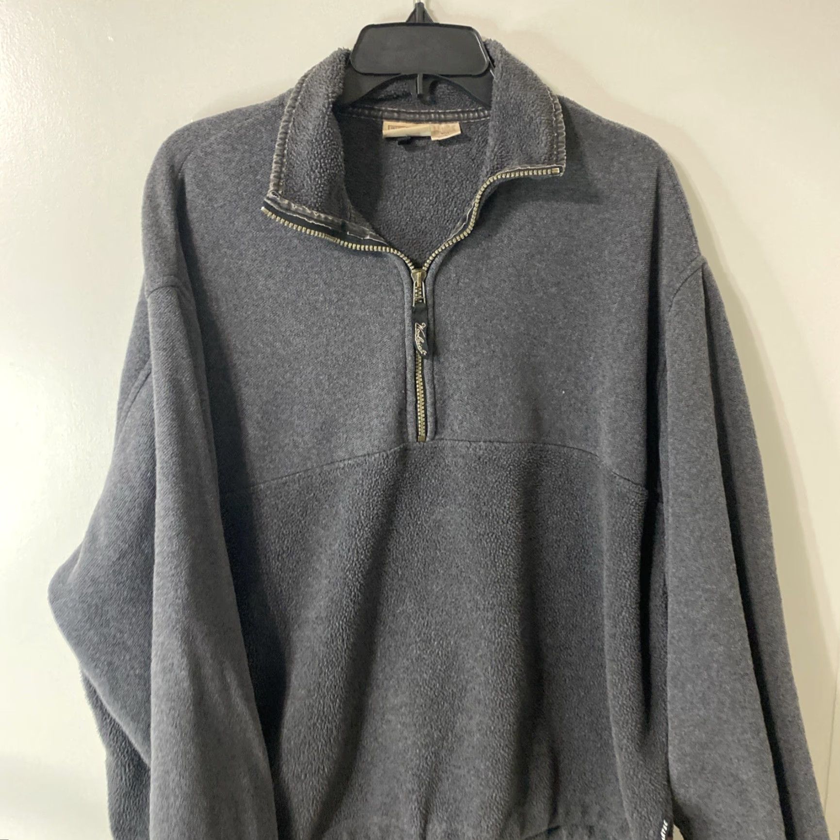 Vintage Woolrich Jacket Mens Large Half Zip Black Polyester Fleece Outdoor 1/2 Zip Insulated Stand-Up Collar Casual Winter Size US L / EU 52-54 / 3 - 6 Thumbnail