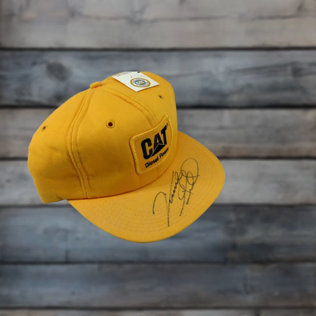 Vintage VINTAGE Tonkin USA Trucker Hat Yellow Cat Diesel Power Patch Vince Gill Signed Men Adjust. Size Adjustable. Size ONE SIZE - 1 Thumbnail