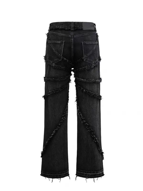 VIBE Vintage raw edge distressed washed micro-flare jeans Size US 32 / EU 48 - 2 Thumbnail
