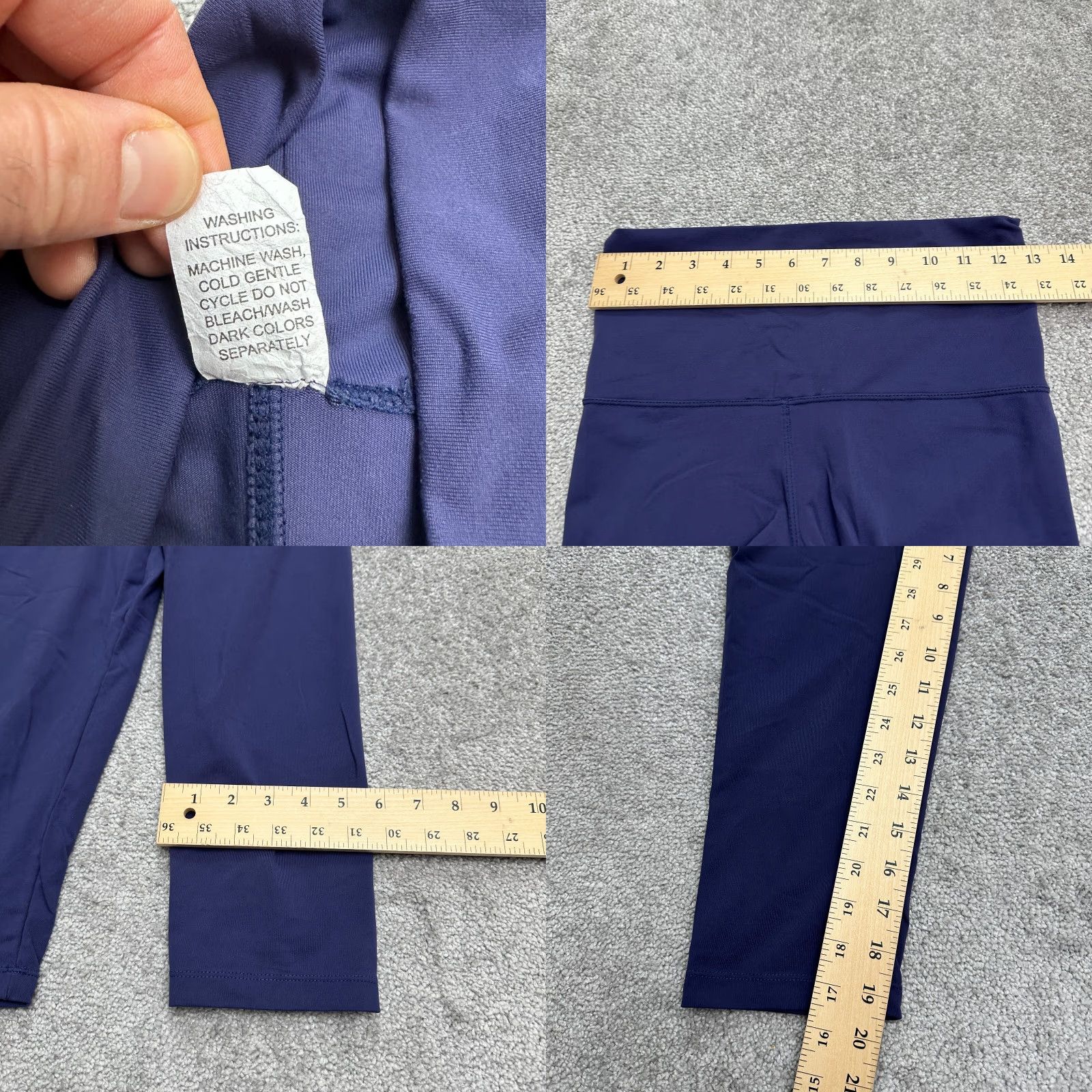 Vintage Wear Me Out Leggings Womens M/L Cropped Blue Compression Athletic Yoga 26x19.5 Size 32" / US 10 / IT 46 - 8 Thumbnail