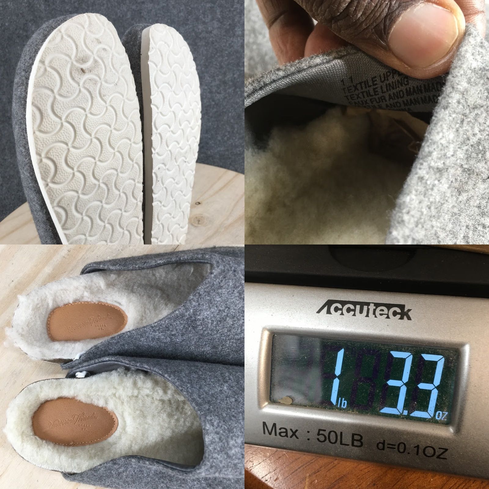 Vintage Universal Thread Sandals Womens 11 Bev Slip-On Lined Mule Slippers Gray Casual Shoes Size US 11 / IT 41 - 9 Thumbnail