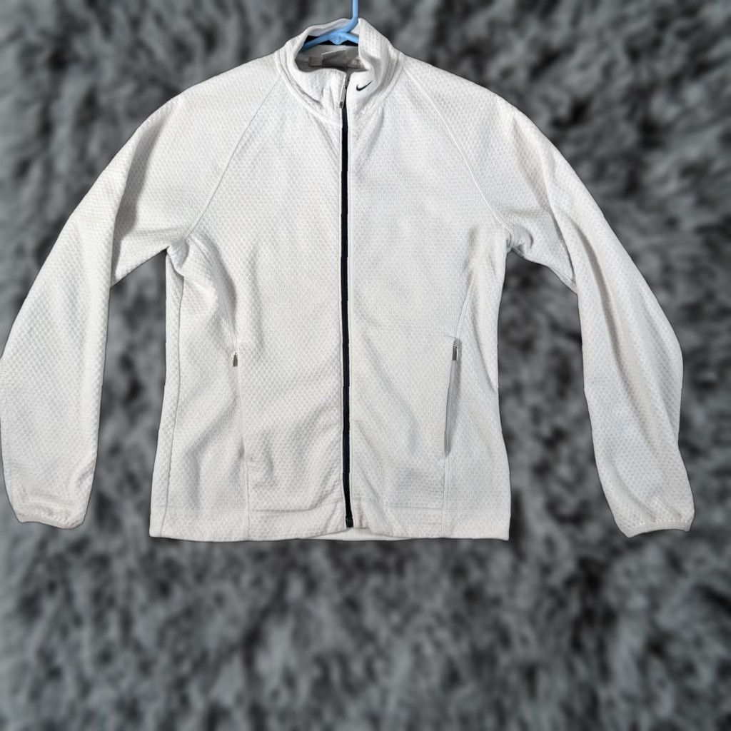Nike Nike Golf Jacket Women Small White Full Zip Pockets 335441-100 Preppy Athleisure Performance Size S / US 4 / IT 40 - 1 Thumbnail
