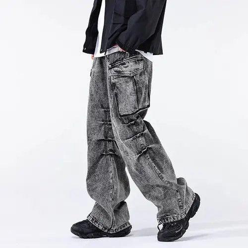 Japanese Brand Kitahara x naga Multi Pocket Vintage Style Baggy Cargo Jean Size US 34 / EU 50 - 6 Thumbnail