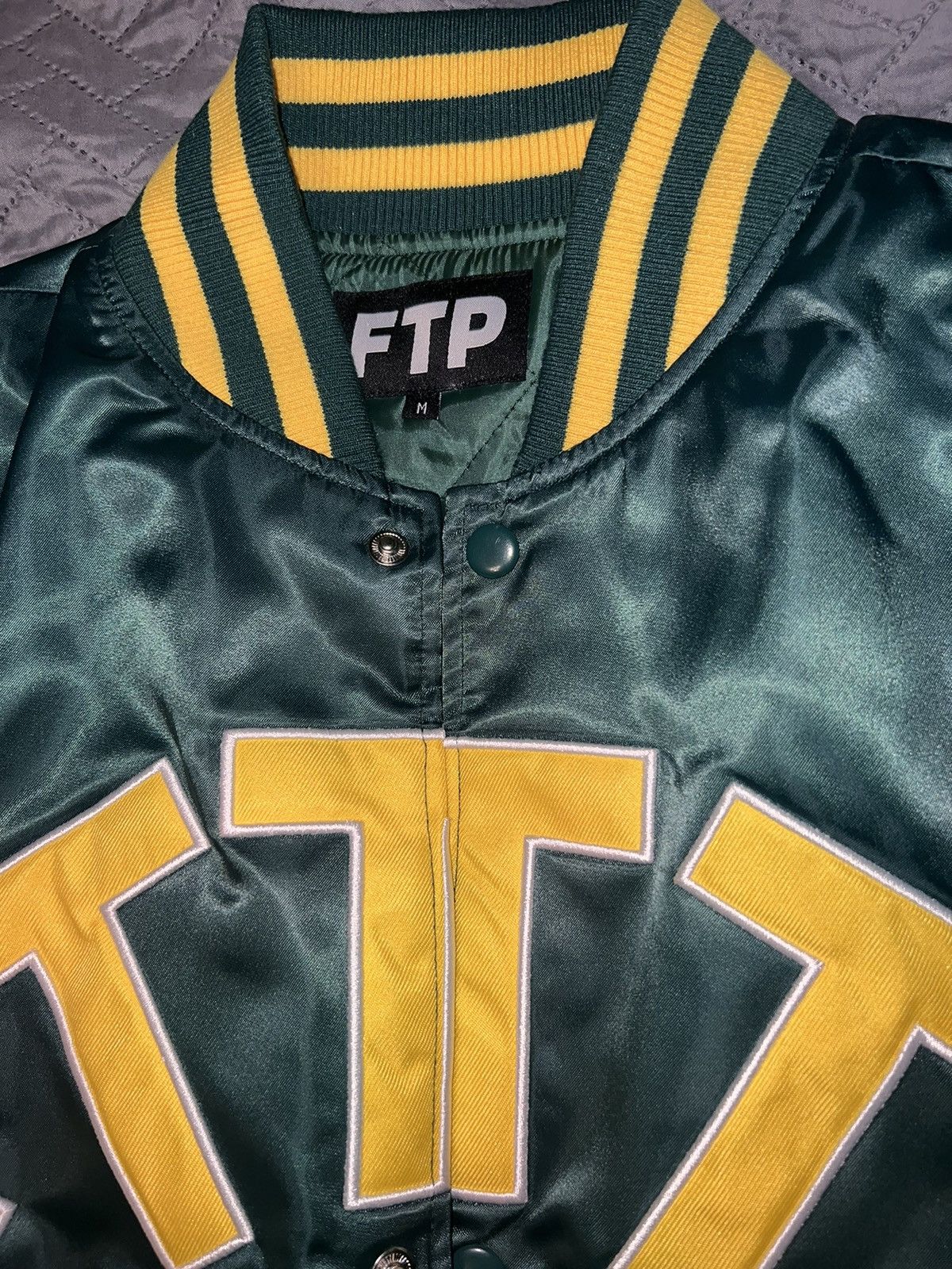 Fuck The Population FTP varsity jacket -Green Size US M / EU 48-50 / 2 - 5 Thumbnail