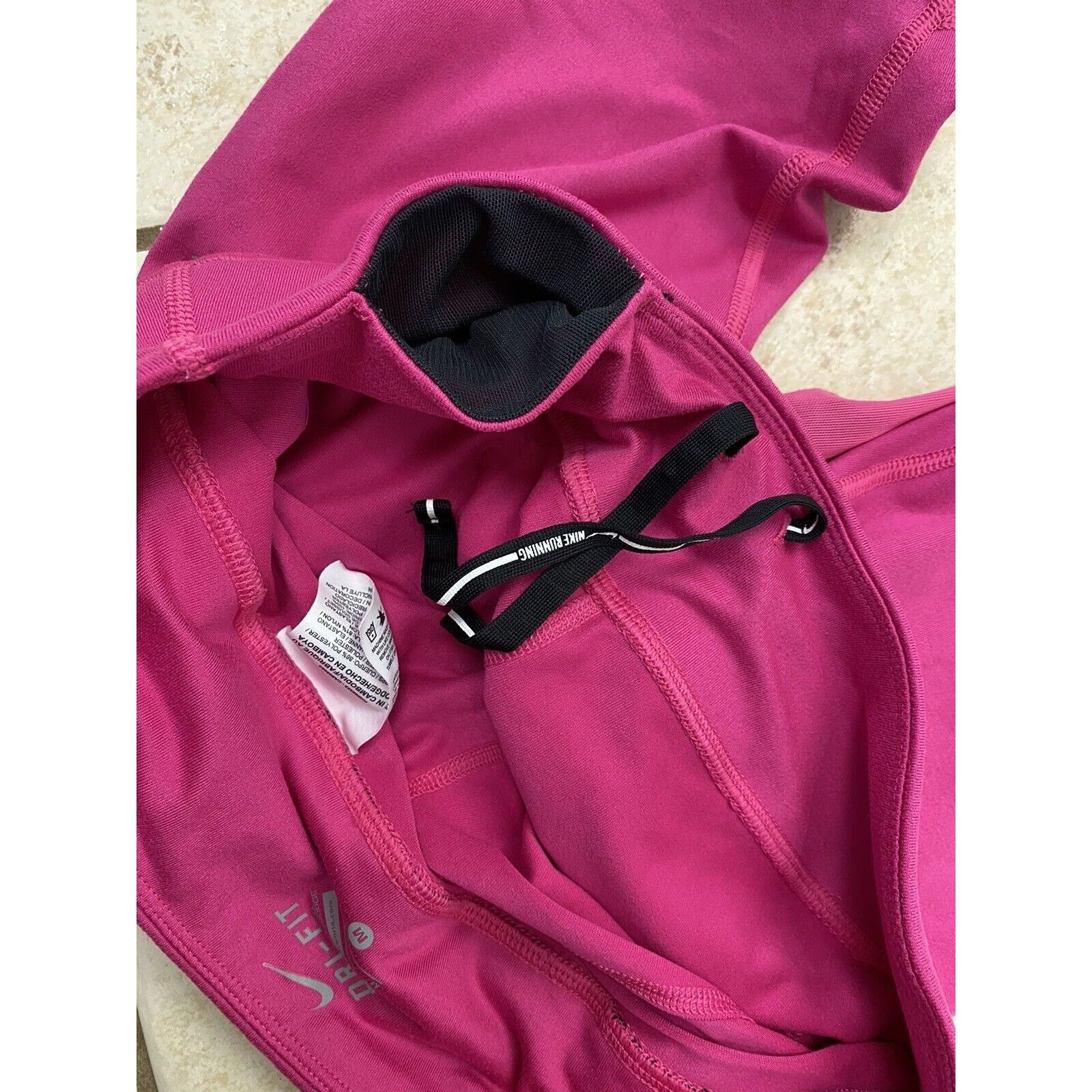 Nike Nike Dri-Fit M Pink Capri Cropped Running Leggings Barbie Size 29" - 8 Thumbnail