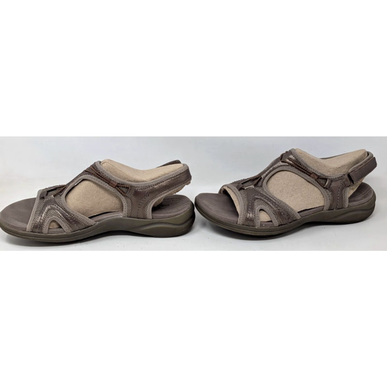 Clarks Clarks In Motion Jump Pewter Gray Slingback Walking Sandals Womens 8 1/2 M Sandal Adult Womens Pewter Gray 60439 Size US 9 / IT 39 - 3 Thumbnail