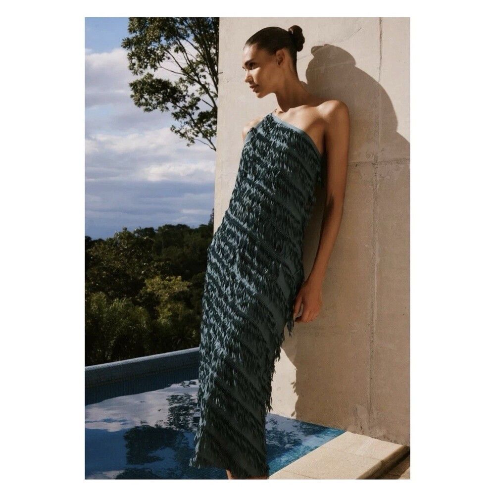 Zara Zara Long Fringe Dress Size M / US 6-8 / IT 42-44 - 7 Thumbnail