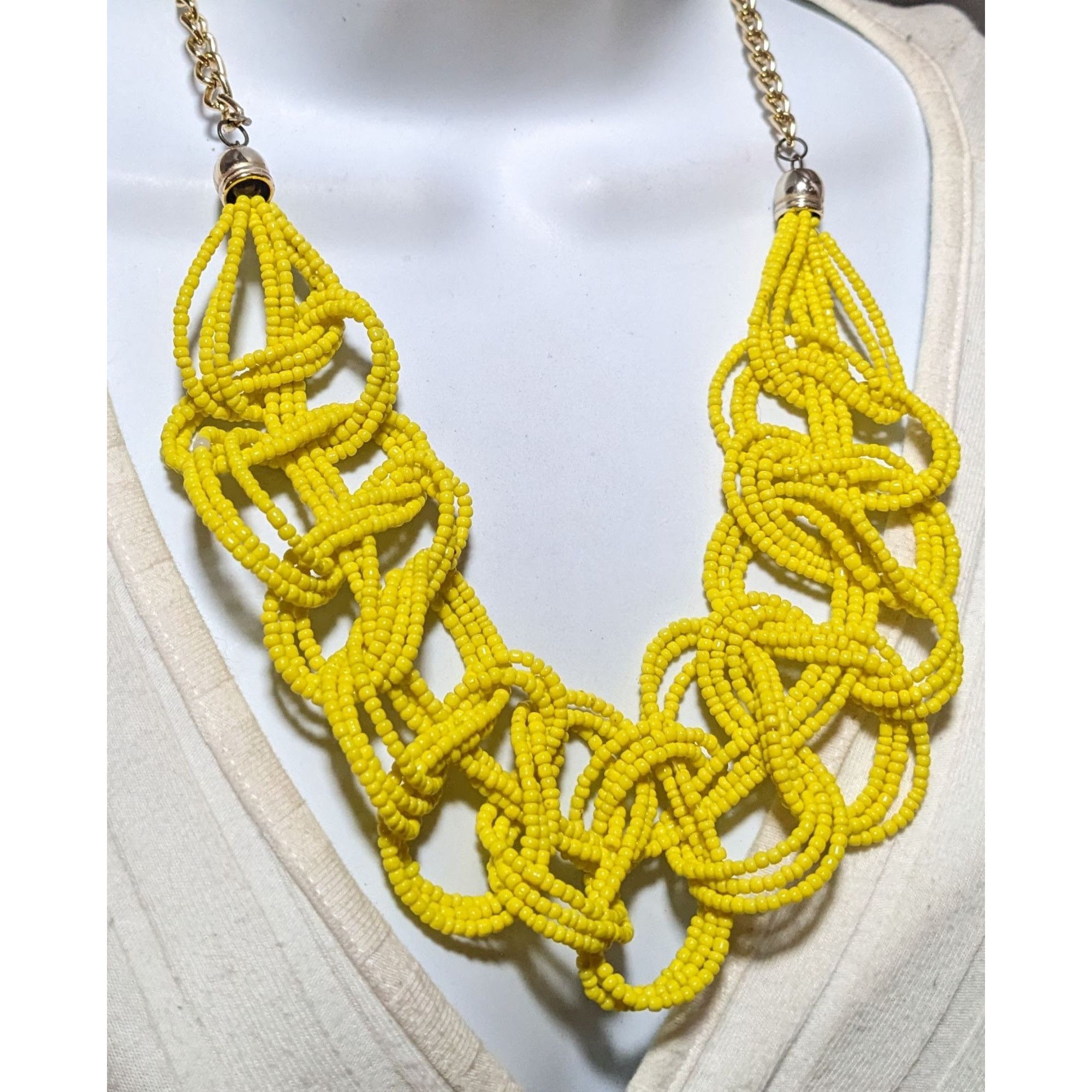 Other Braided Yellow Glass Seed Bead Necklace Size ONE SIZE - 7 Thumbnail