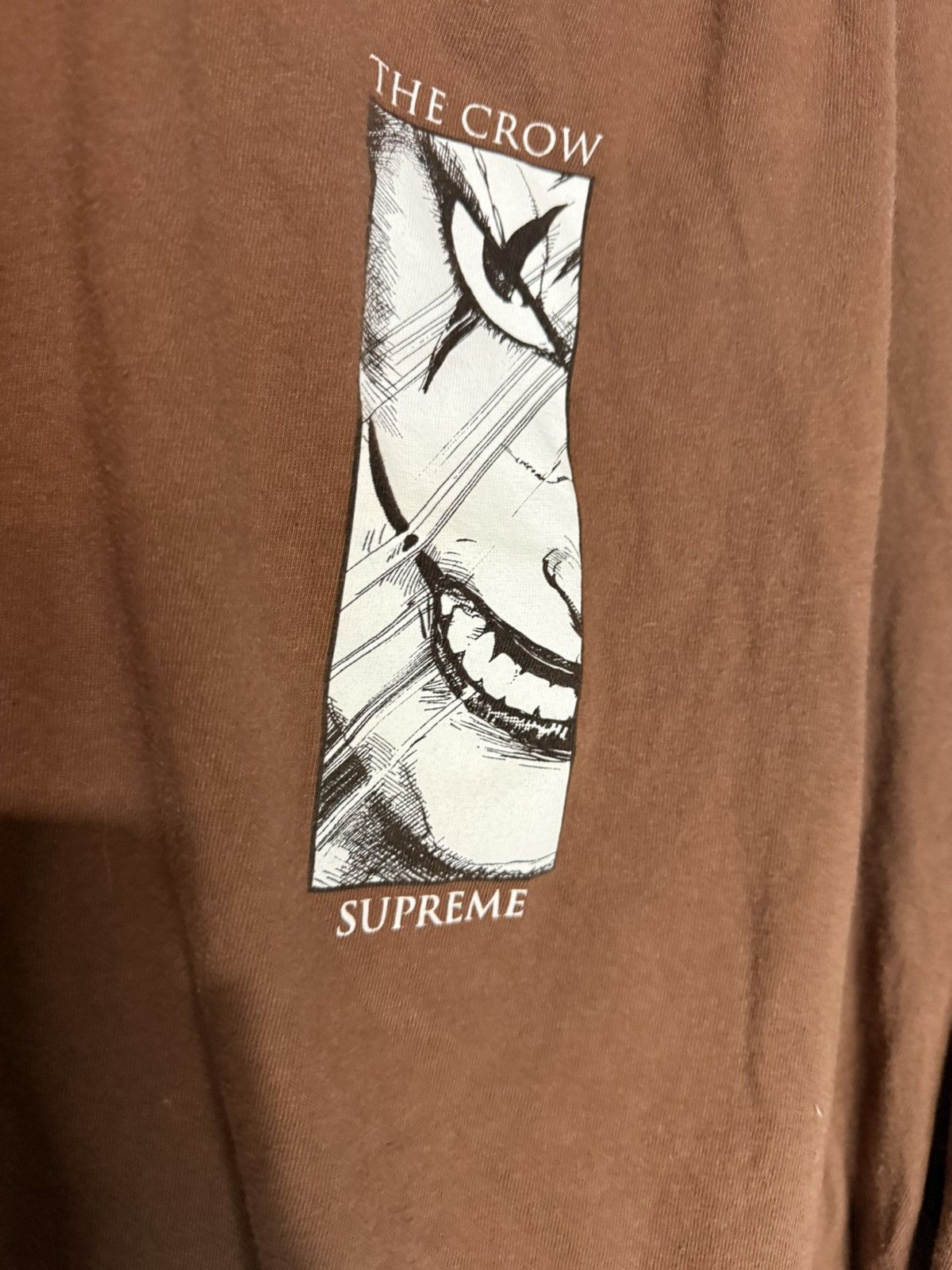 Supreme RARE FW21 Supreme x The Crow Long‑Sleeve Tee Brown Medium Size US M / EU 48-50 / 2 - 3 Thumbnail