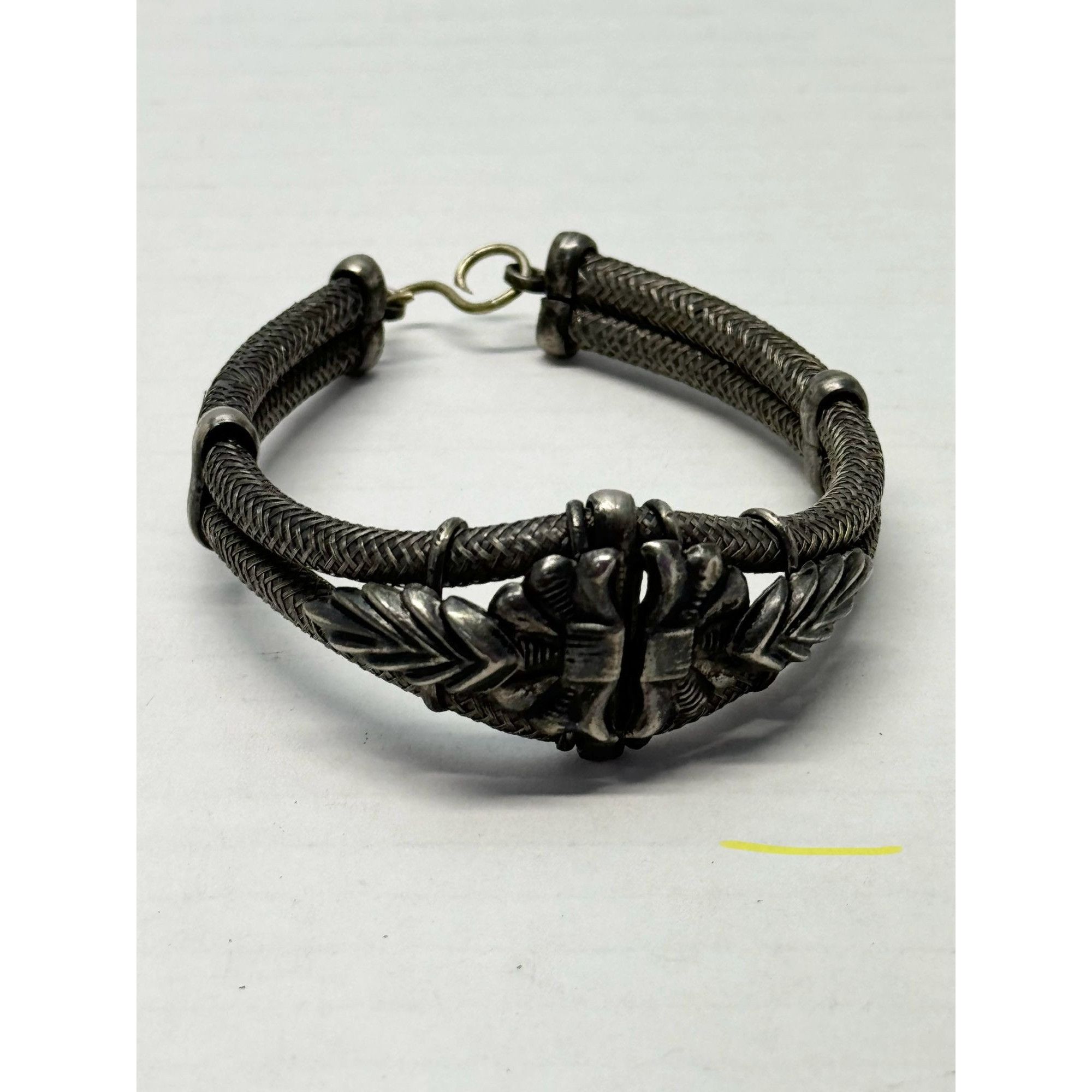 Vintage Vintage Thai Nickel Silver Bracelet Size ONE SIZE - 2 Thumbnail