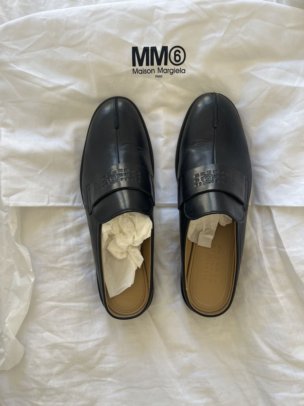 MM6 MM6 Maison Margiela black leather mules Size US 7 / IT 37 - 1 Thumbnail