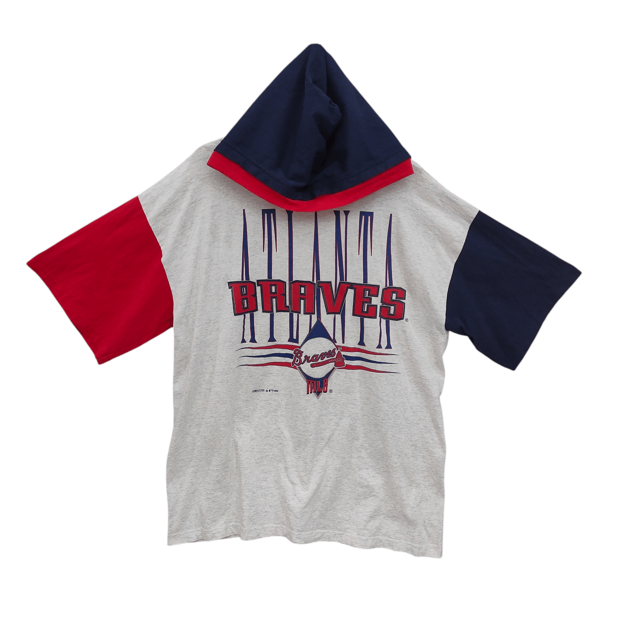 MLB × Vintage Atlanta Braves Hooded T-shirt X-Large Vintage 1994 MLB Size US XL / EU 56 / 4 - 1 Thumbnail
