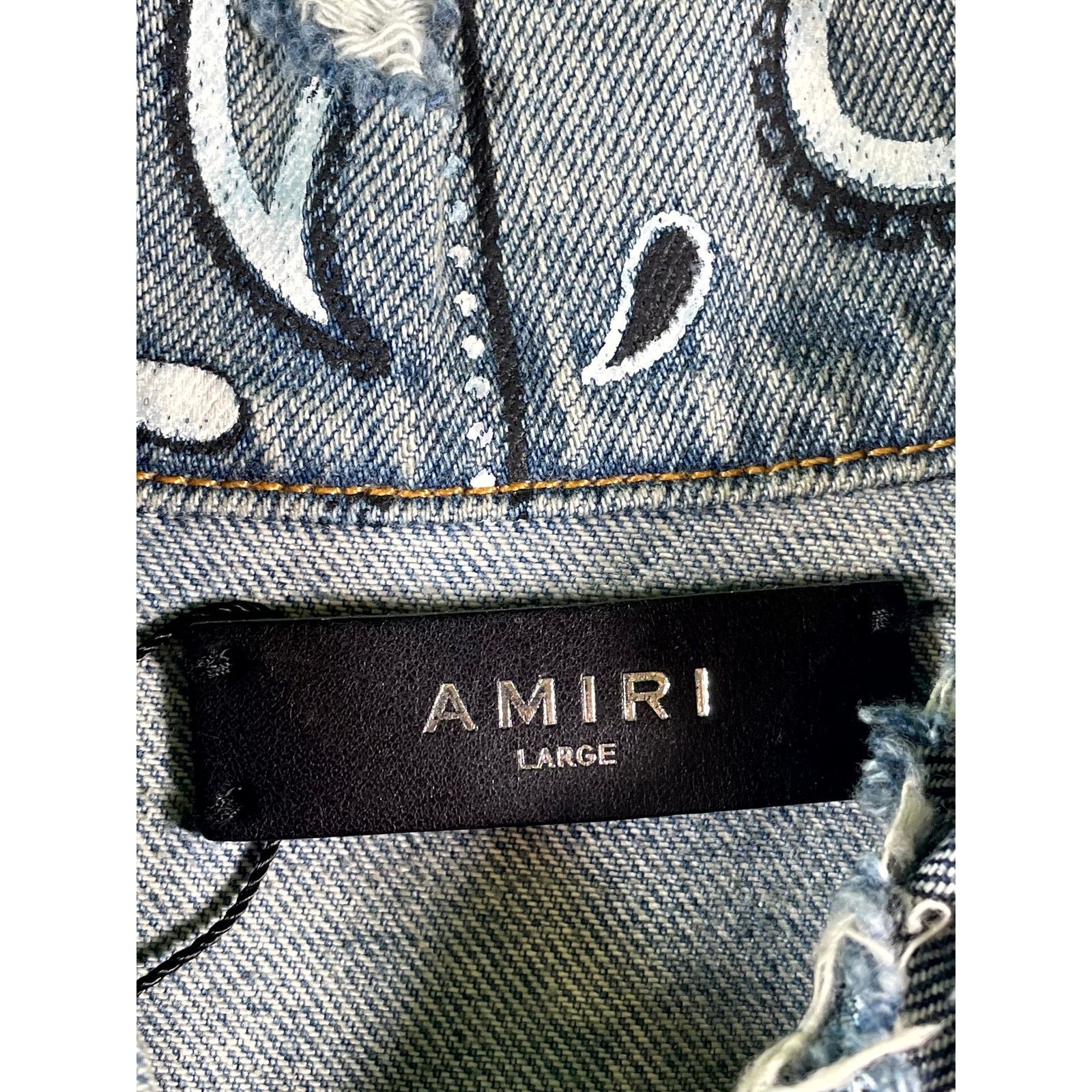 Amiri Amiri Denim Paisley Light Wash Jacket Size US L / EU 52-54 / 3 - 3 Thumbnail