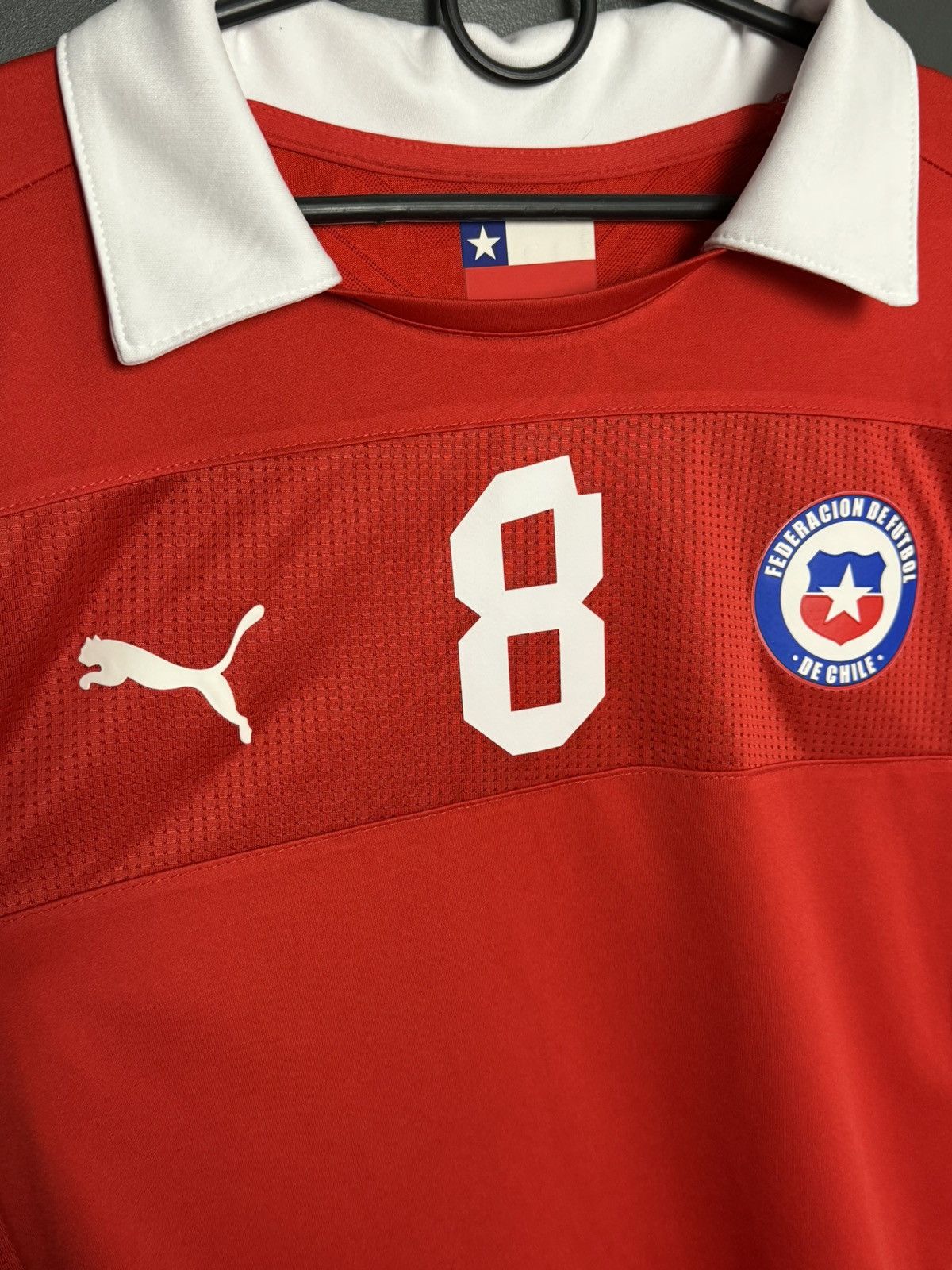 Puma Chile 12/14 Home Diaz Match Issue Football Long Sleeve Shirt Size US M / EU 48-50 / 2 - 4 Thumbnail