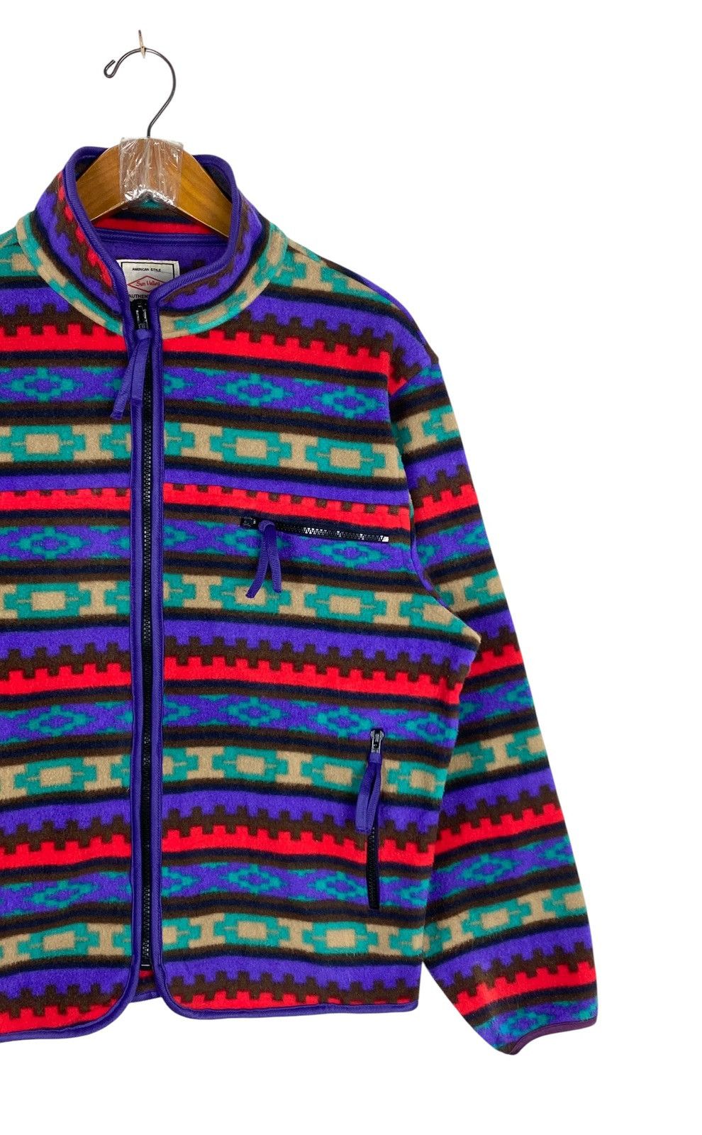 Japanese Brand Rare‼️ Sun Valley Full-Zip Aztec Fleece Size US S / EU 44-46 / 1 - 3 Thumbnail