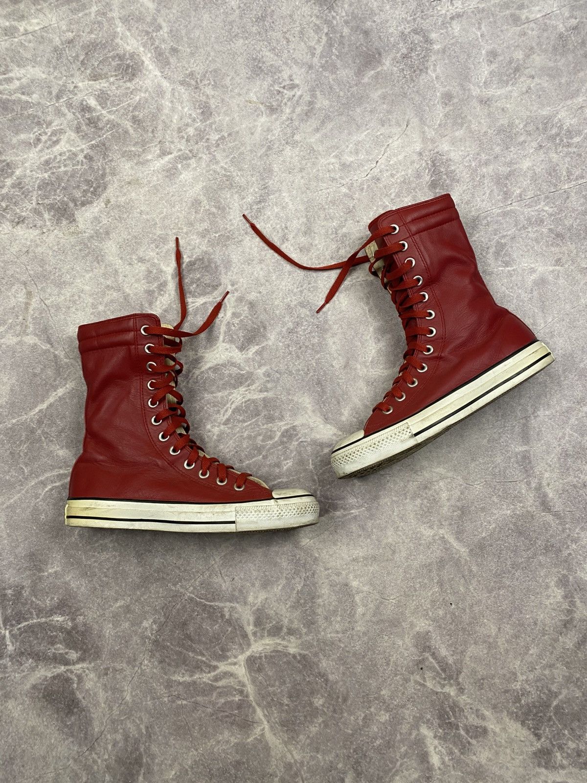 Converse Converse Y2K Vintage High Boxing Biker Moto Sneakers Lace-Up Size US 8.5 / IT 38.5 - 1 Thumbnail