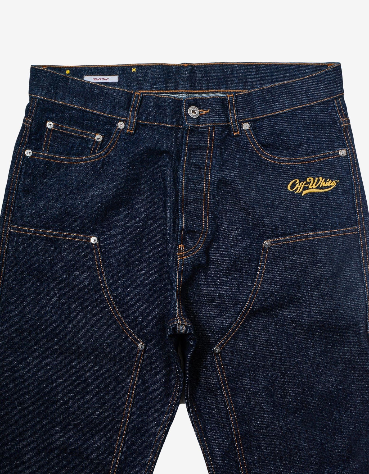 Off-White Off-White Blue Wave Off Skate Carpenter Jeans Size US 31 - 4 Thumbnail