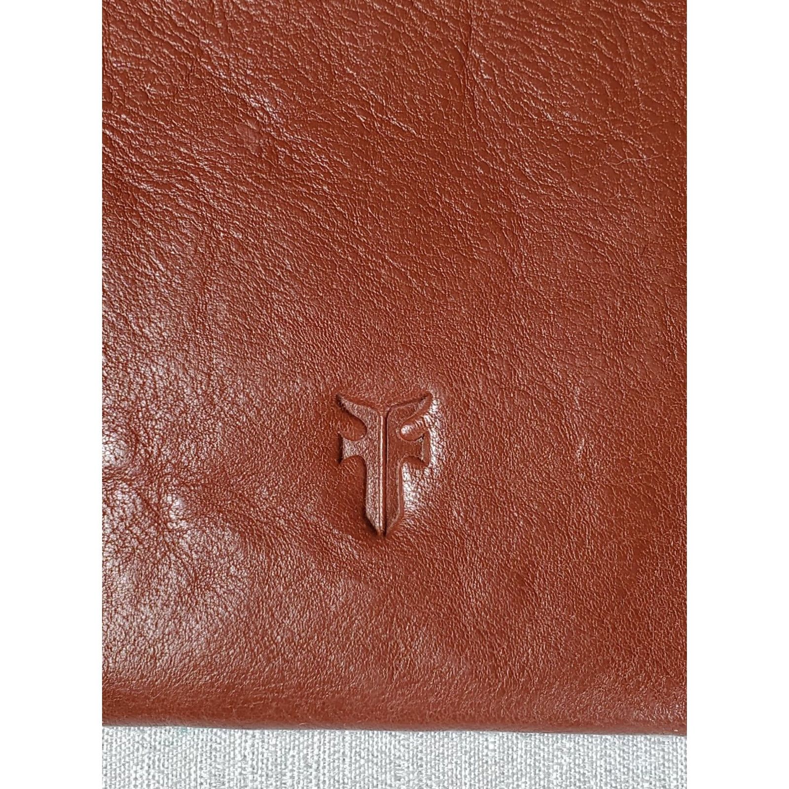 Frye VINTAGE FRYE Wristlet Wallet Smooth Leather Cognac Brown DB0625 Full Zip New Wristlet Clutch Womens Small Bag 9in 5.75in 0.25in Size ONE SIZE - 3 Thumbnail