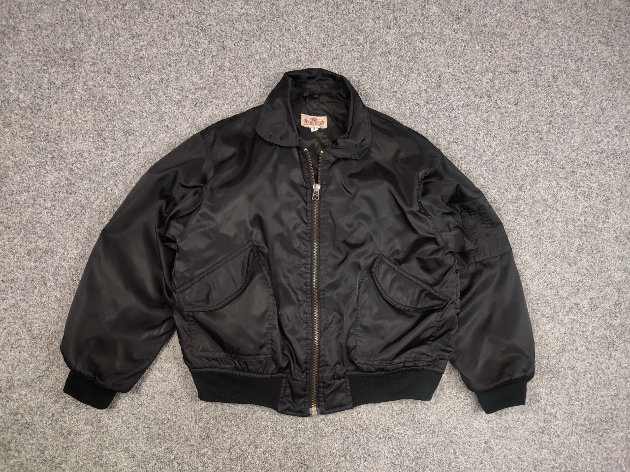 Japanese Brand Vintage 90's USAF Flyers Man Baggy Bomber Black Nylon Jacket Size US S / EU 44-46 / 1 - 11 Thumbnail