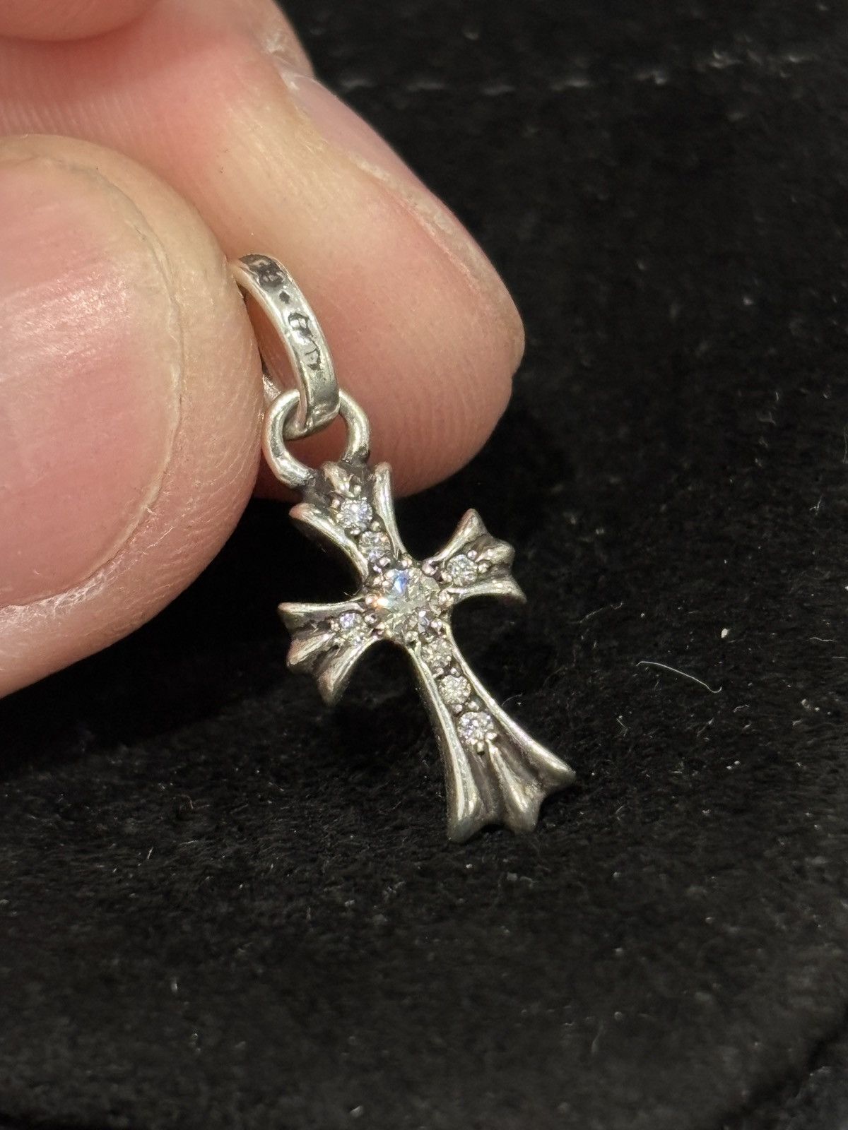 Chrome Hearts Baby Fat Pendant w/ Pave Diamonds | Grailed