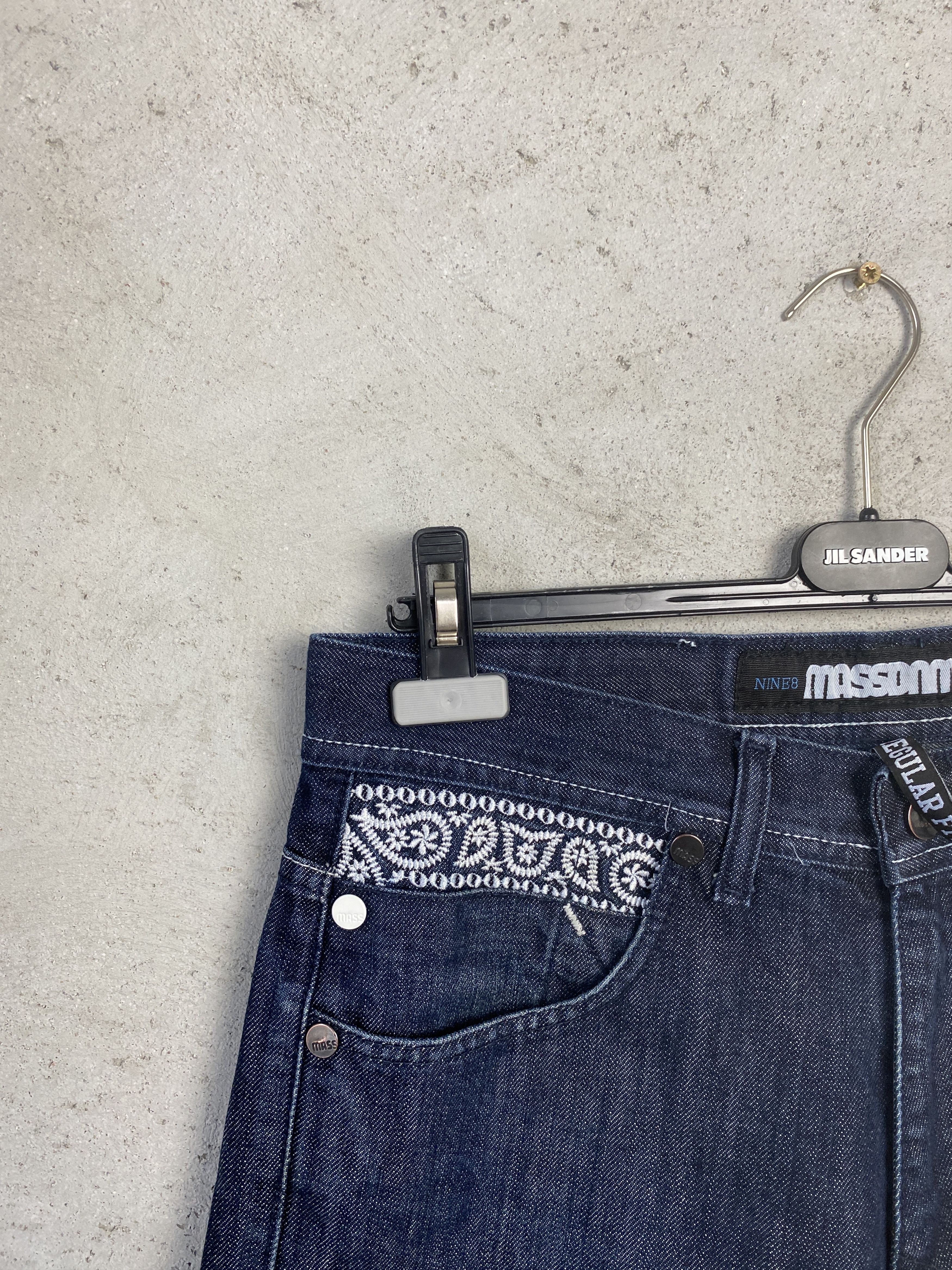 JNCO Mass Denim y2k 00s embroidered denim jeans pants Size US 30 / EU 46 - 4 Thumbnail