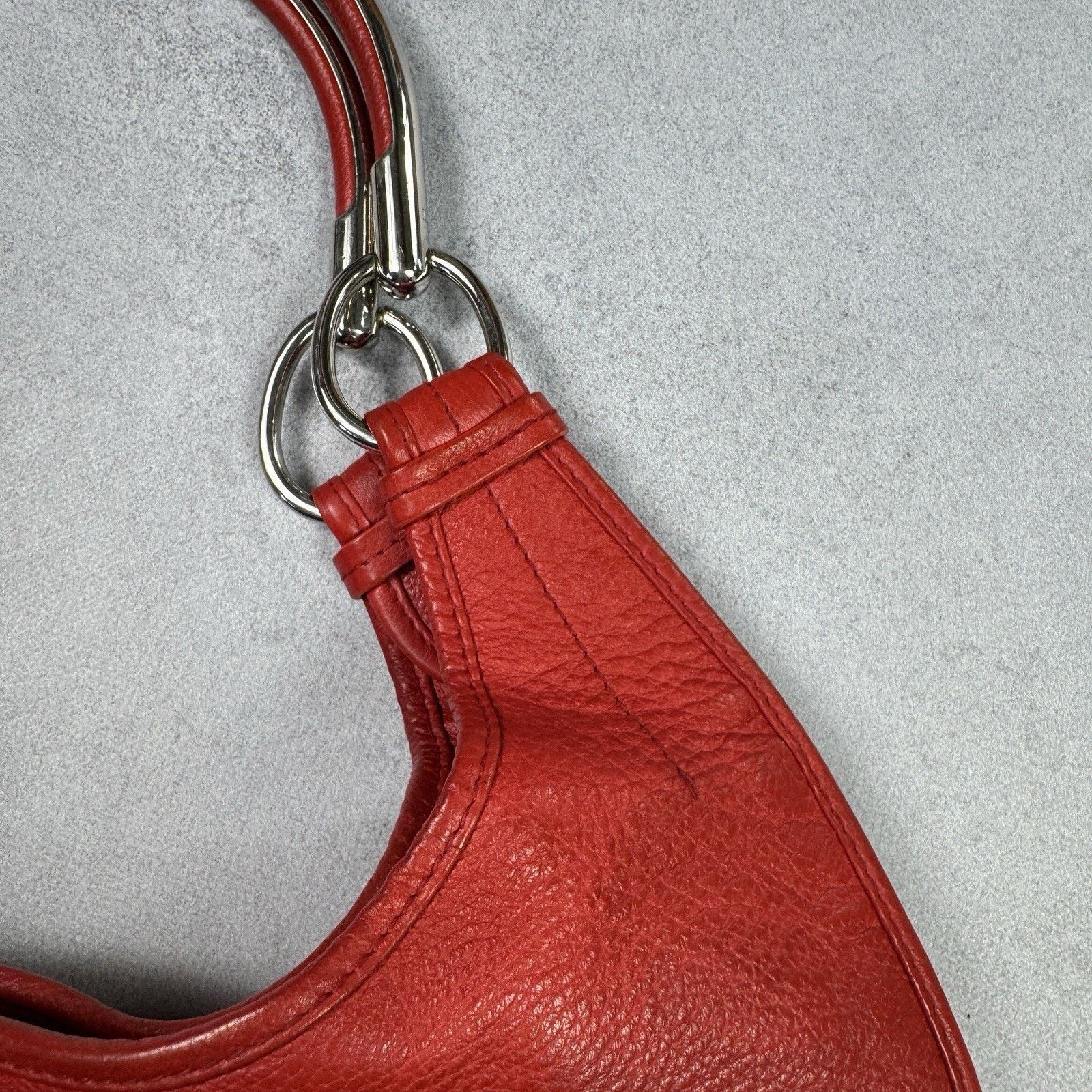 Christian Dior Red Leather Medium 61 Tote