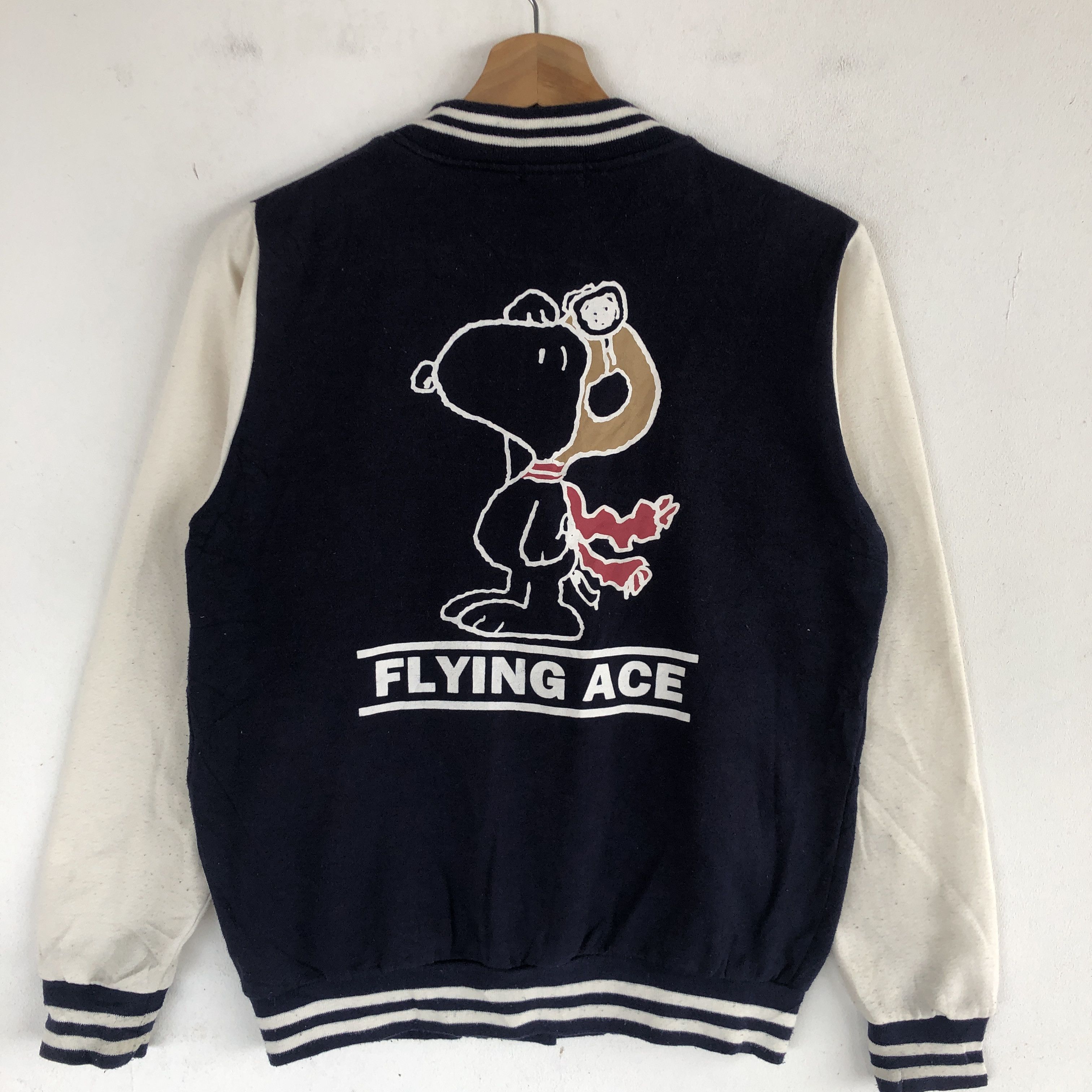 Japanese Brand × Vintage Vintage Y2K Peanut Flying Ace Varsity Sweater Sweatshirt Size XS / US 0-2 / IT 36-38 - 4 Thumbnail