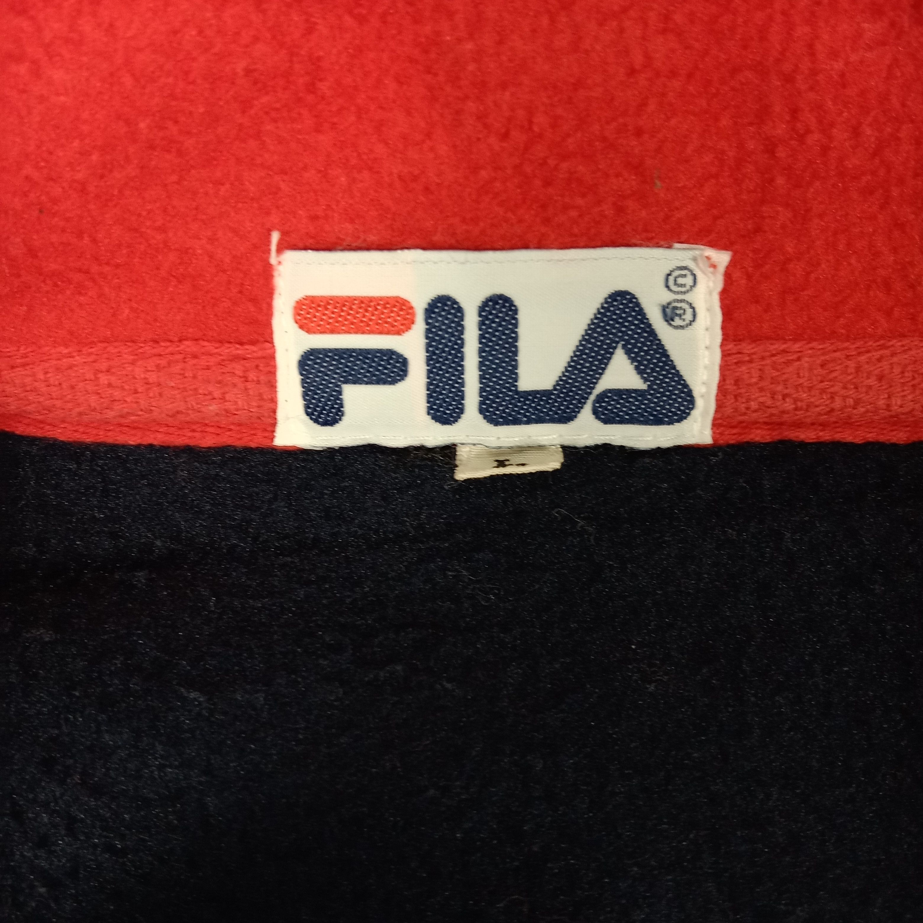Fila × Vintage Fila Italian Sport Style Big Logo Polar Fleece Sweatshirt Size US XL / EU 56 / 4 - 5 Thumbnail