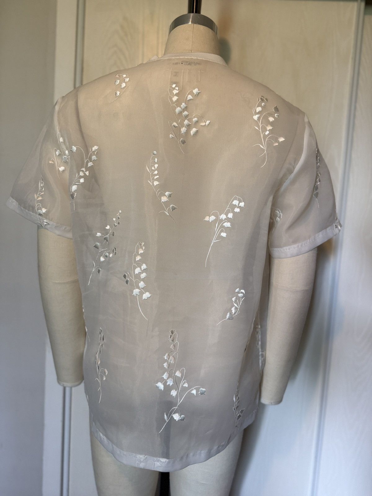 Erdem ERDEM x H&M Embroidered Sheer T-Shirt Size US L / EU 52-54 / 3 - 4 Thumbnail