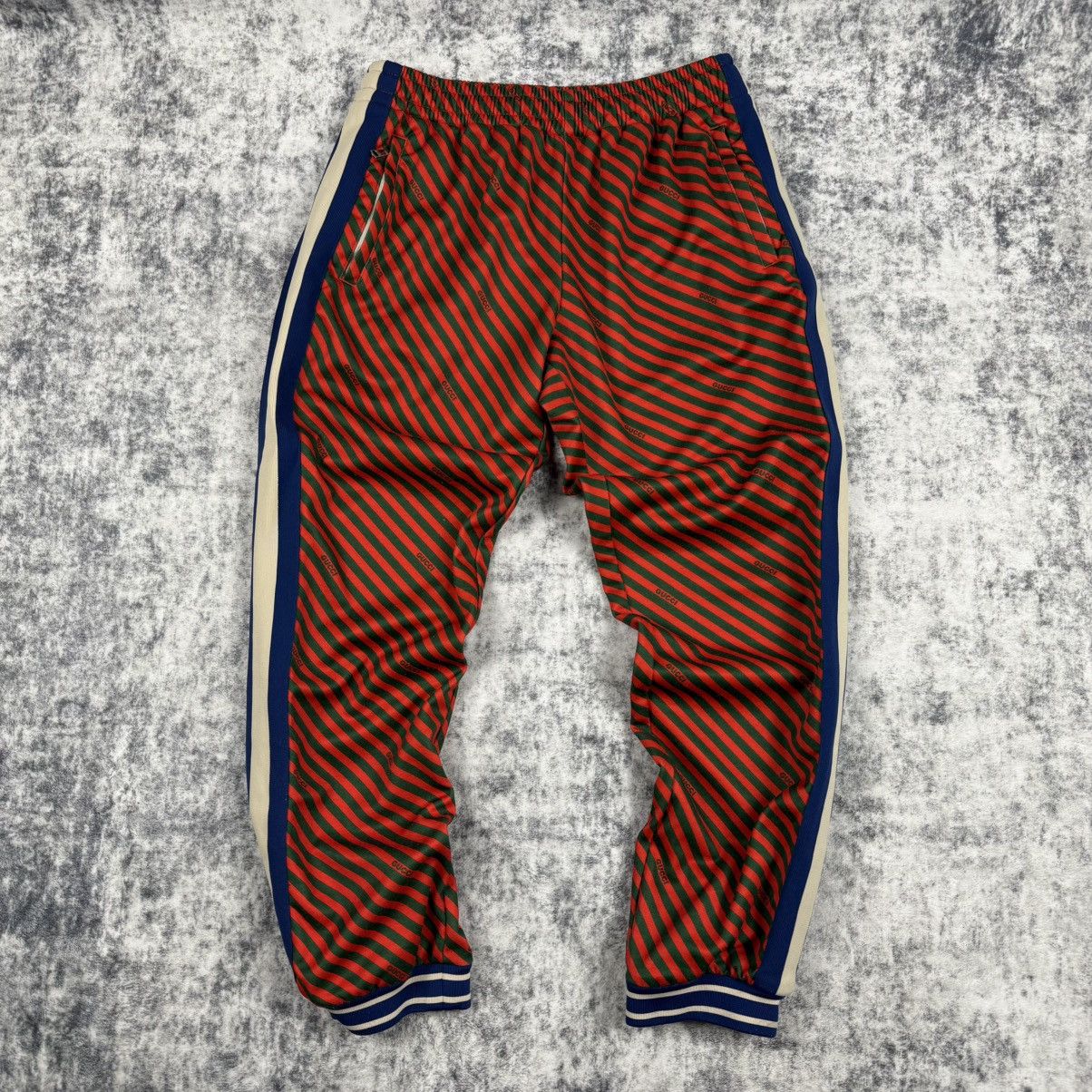 Gucci Gucci Diagonal Stripe Technical Jersey Track Pants Size US 30 / EU 46 - 1 Thumbnail