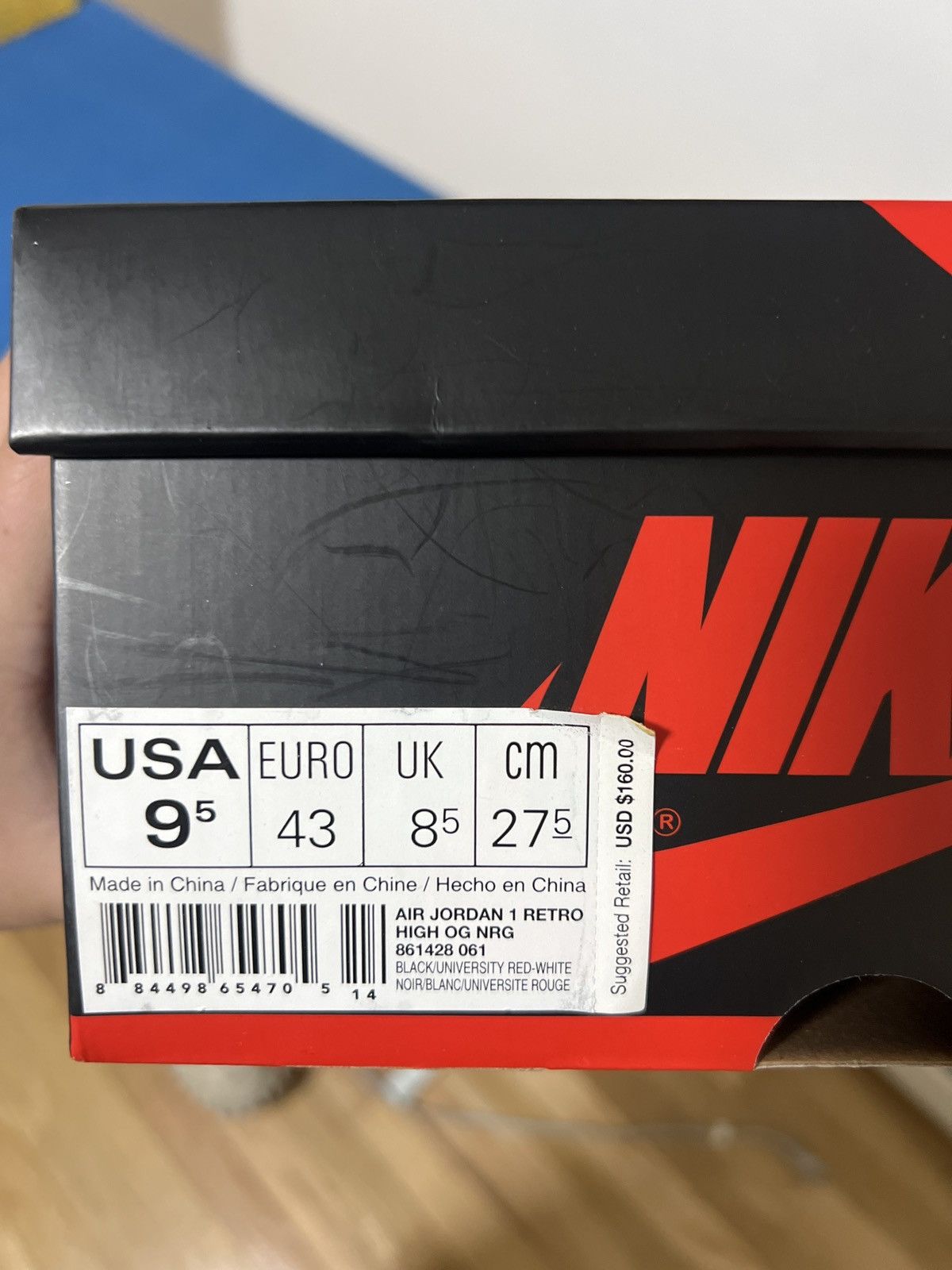 Jordan Brand × Nike Air Jordan 1 Retro High OG NRG “Homage to Home” Size 9.5 Size US 9.5 / EU 42-43 - 6 Thumbnail
