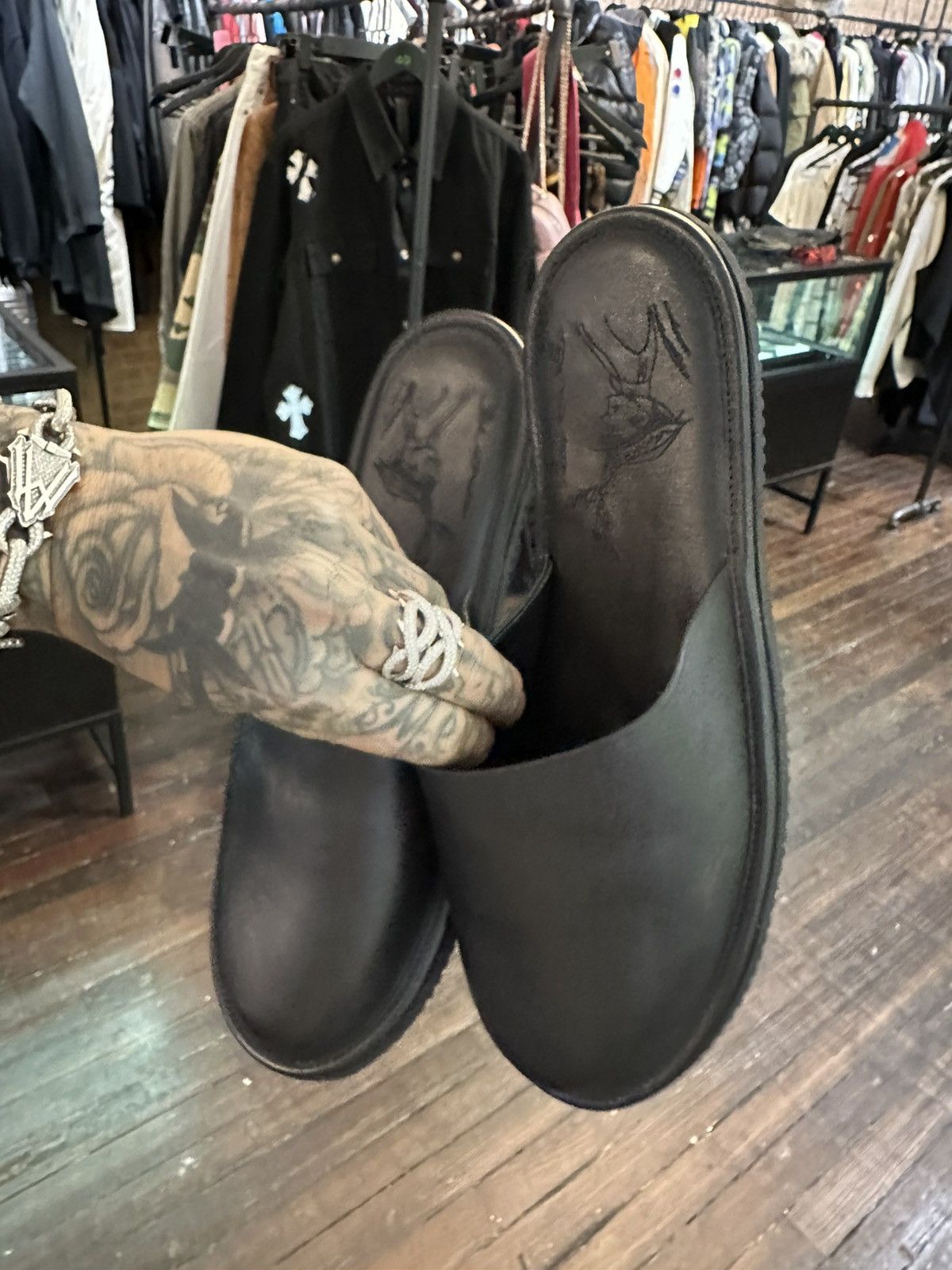 Enfants Riches Deprimes ERD indoor / outdoor leather slip on shoes sandals Size US 11 / EU 44 - 3 Thumbnail