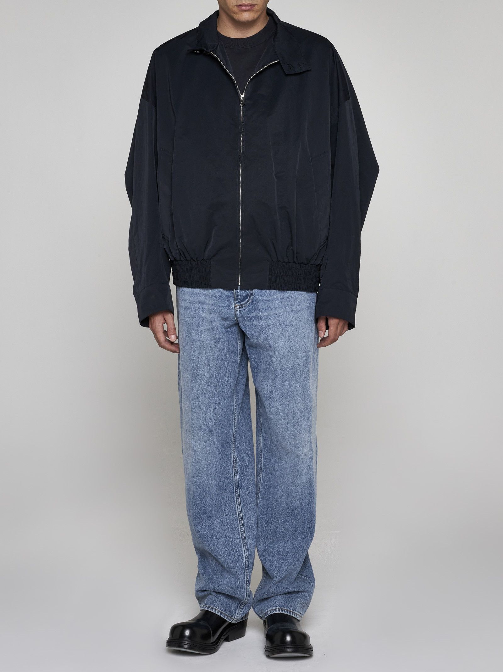 Bottega Veneta o1n1vont0525 Tech Nylon Blouson Jacket in Dark Navy Size US S / EU 44-46 / 1 - 2 Thumbnail