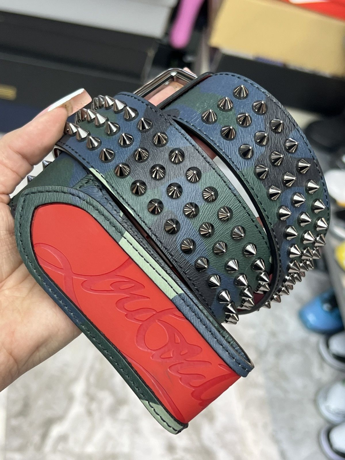 Christian Louboutin Christian Louboutin Spike Belt Size 28 - 1 Thumbnail