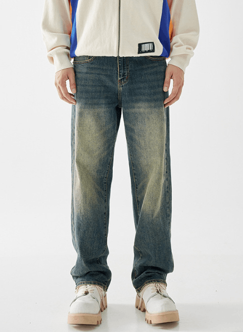 Japanese Brand × Jean American style distressed contrast washed stretch jeans Size US 32 / EU 48 - 1 Thumbnail